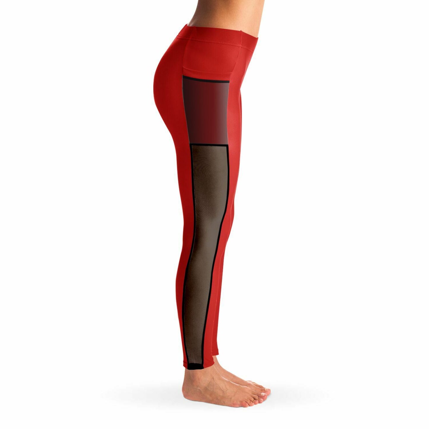 Women's LifeBy Red Mesh Pocket Legging