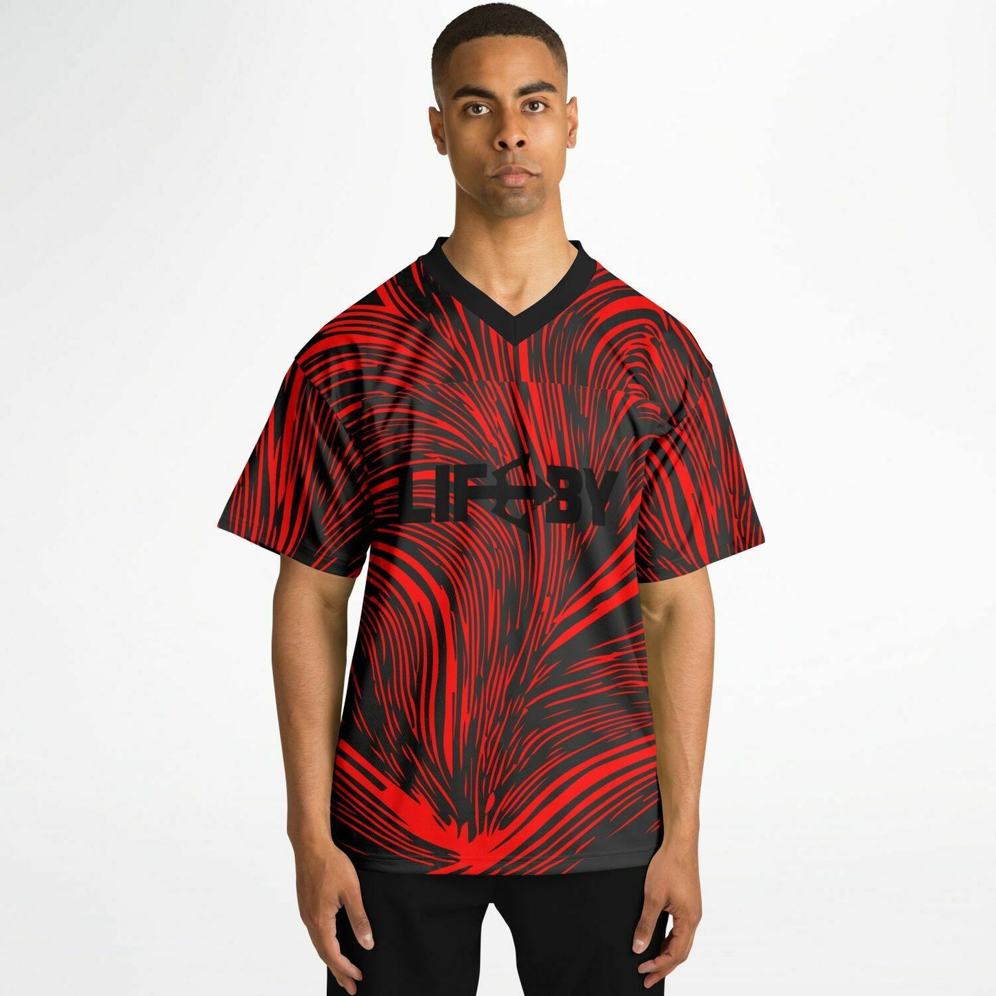 LifeBy Red Swirl Sports Jersey - LifeBy Fitness