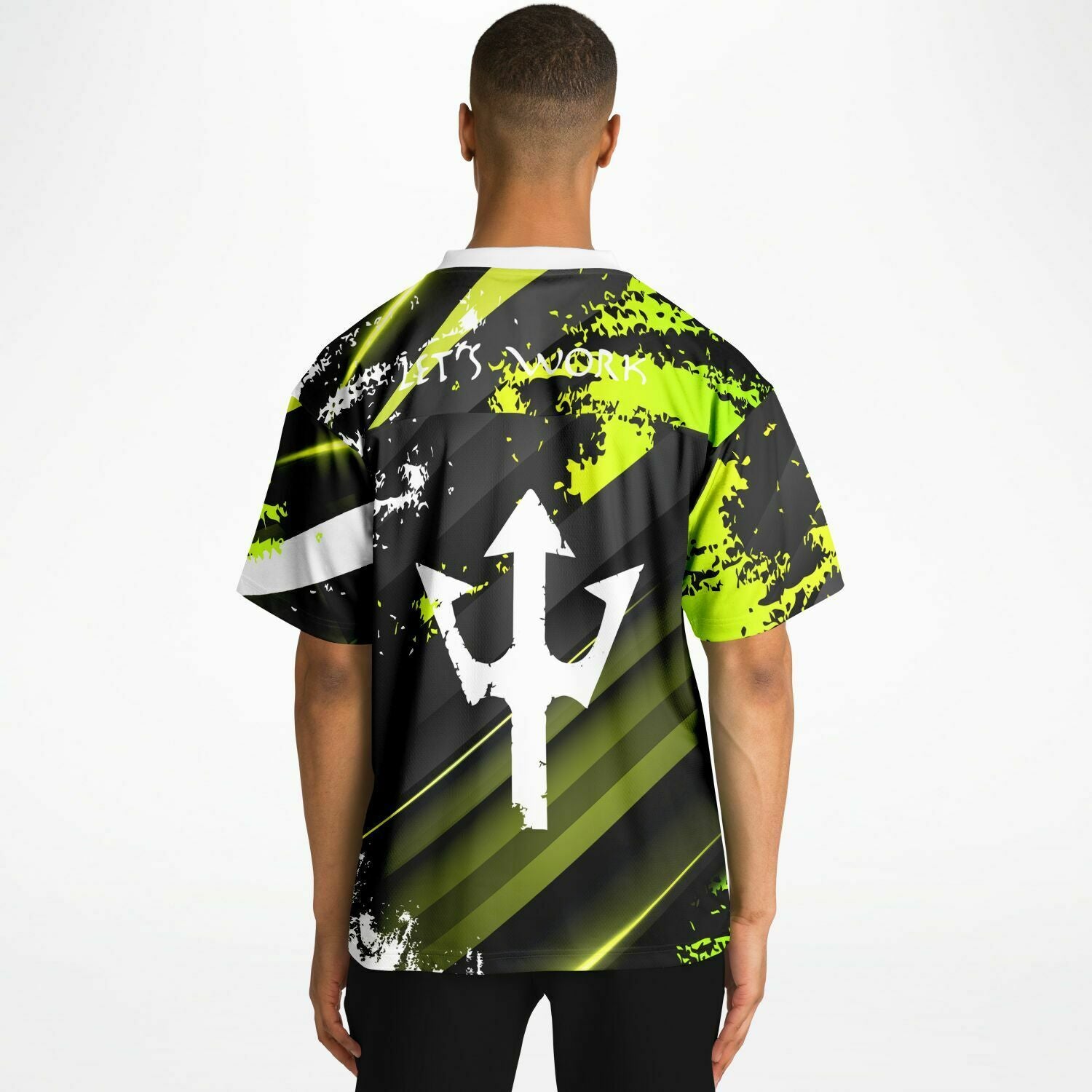 LifeBy Green Abstract Sports Jersey - LifeBy Fitness