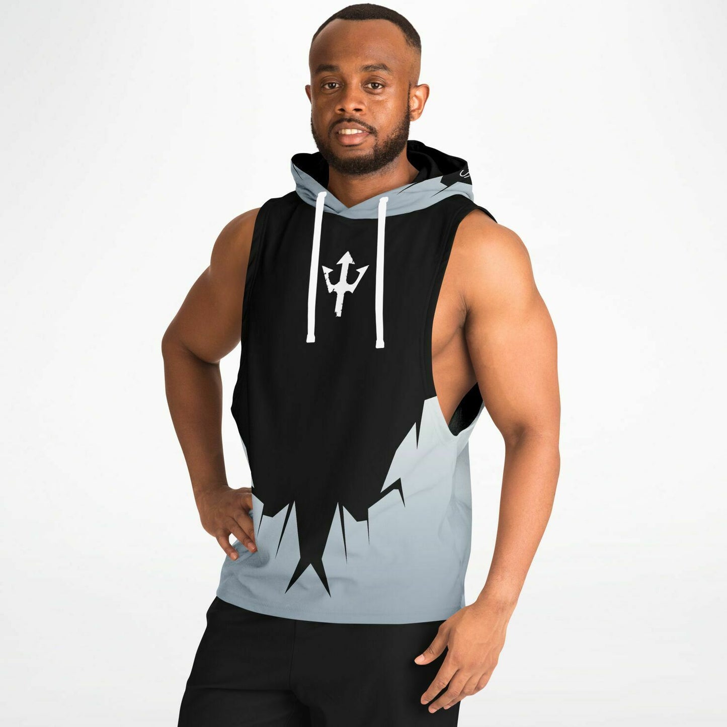 Grey Cover Sleeveless Hoodie