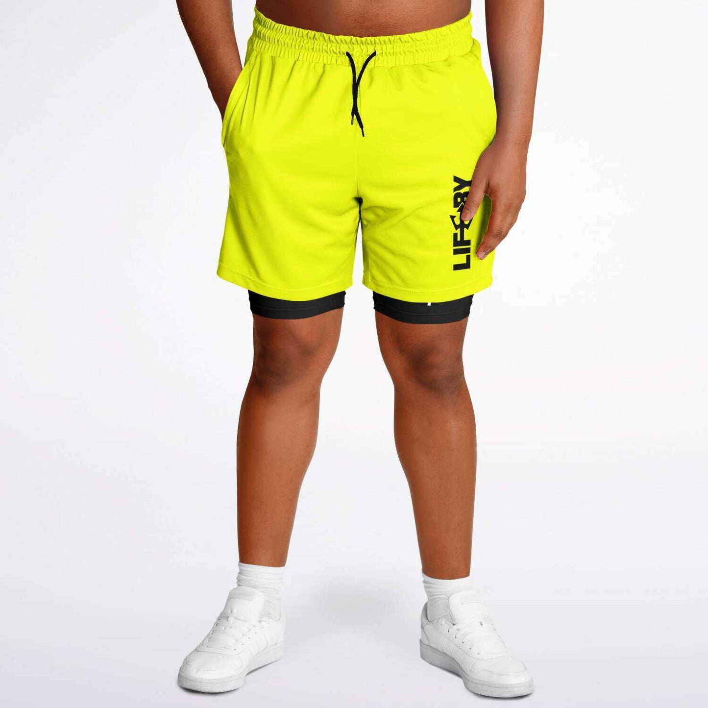 Men's LifeBy Yellow 2-in-1 Shorts - LifeBy Fitness