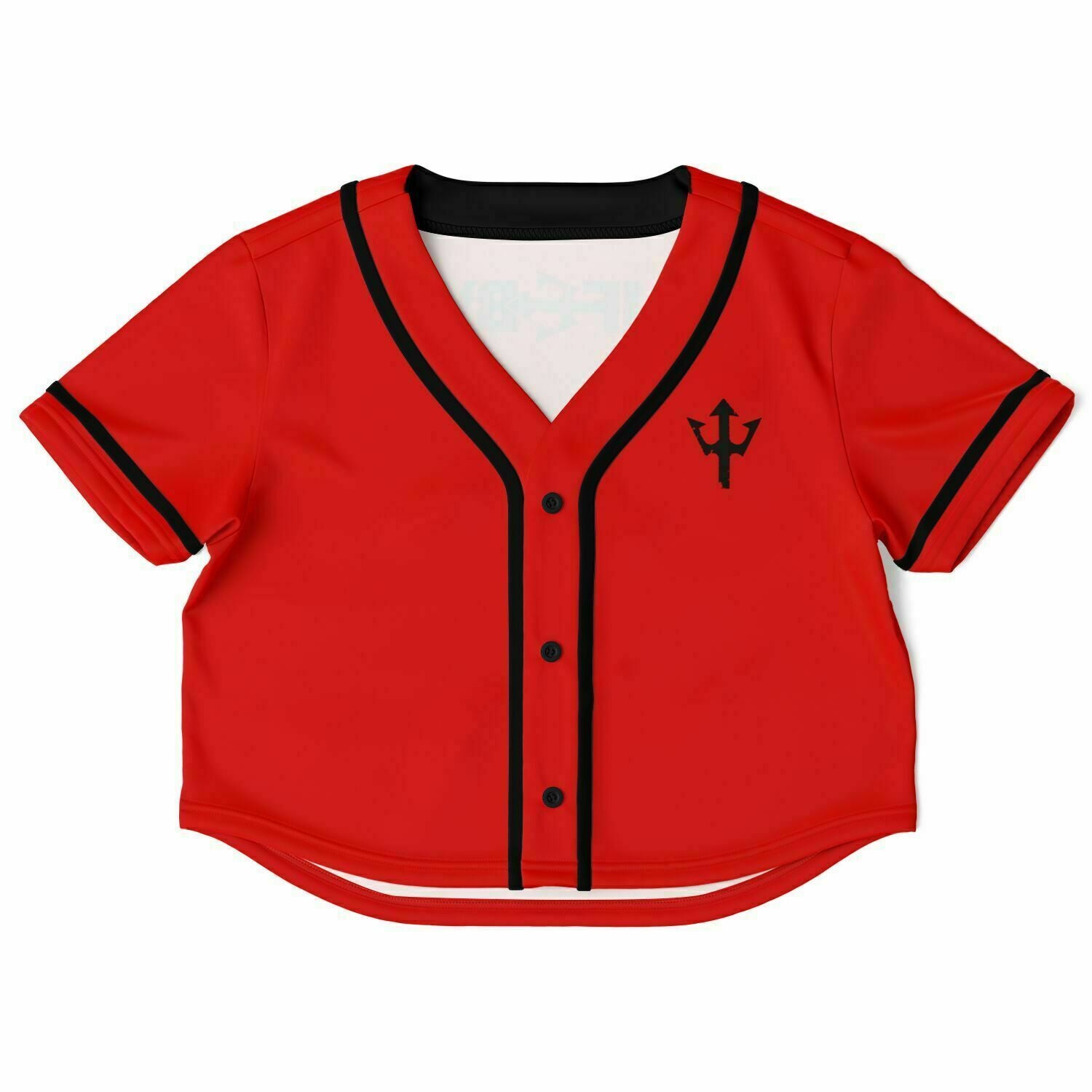 Women's LifeBy Red Cropped Baseball Jersey - LifeBy Fitness