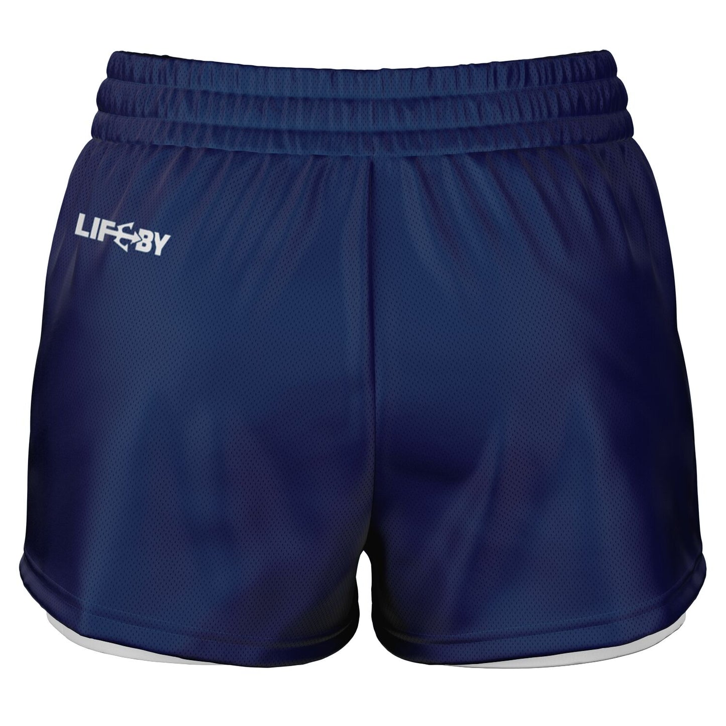 Women's LifeBy Navy Blue 2-in-1  Sports Shorts - LifeBy Fitness