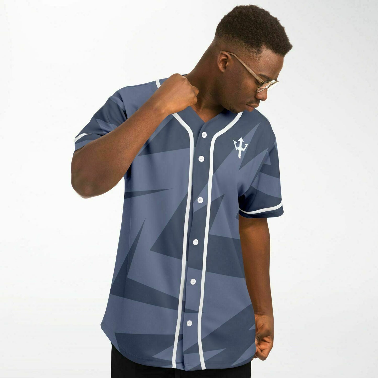 LifeBy Blue Abstract Baseball Jersey