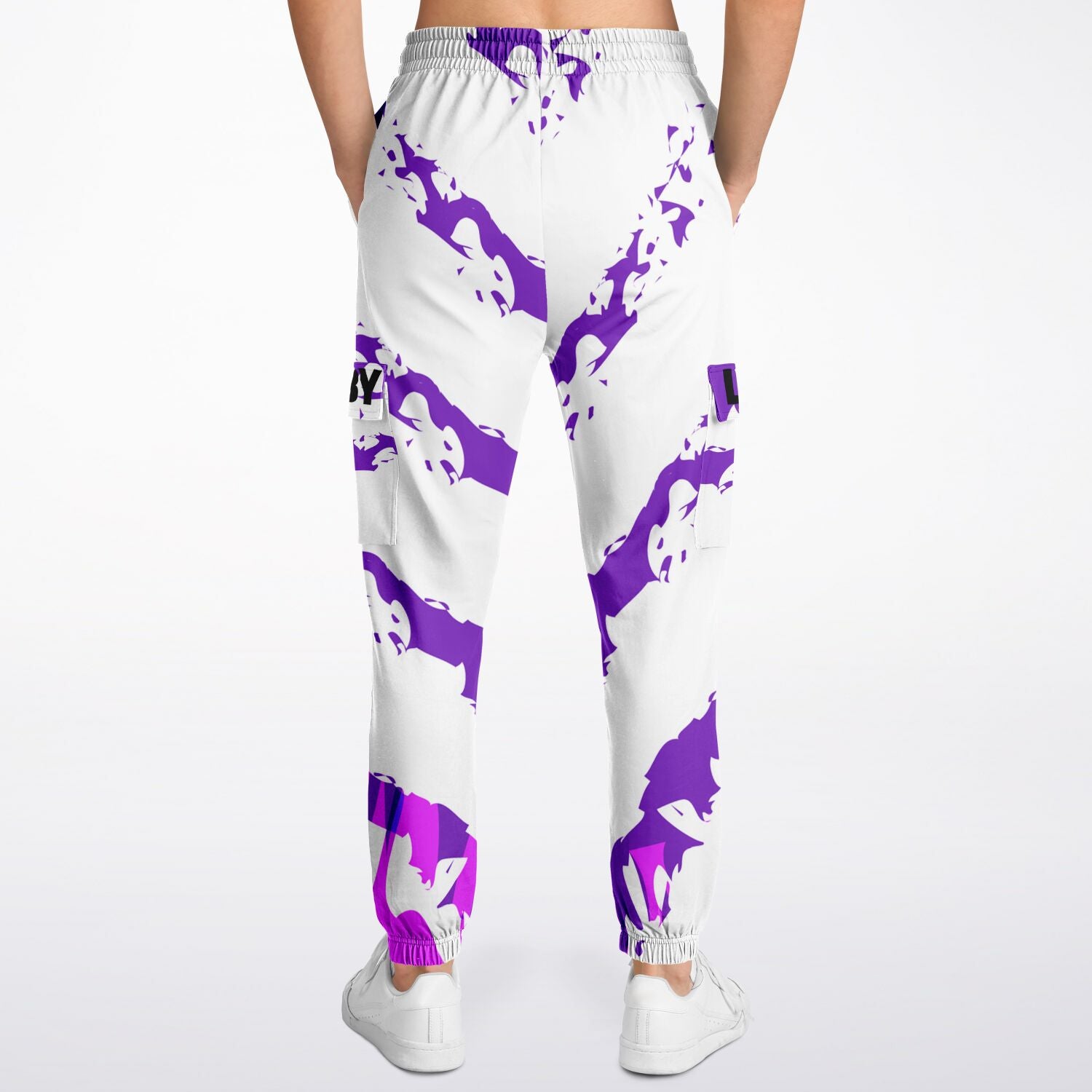 LifeBy Purple Splash Athletic Cargo Joggers - LifeBy Fitness