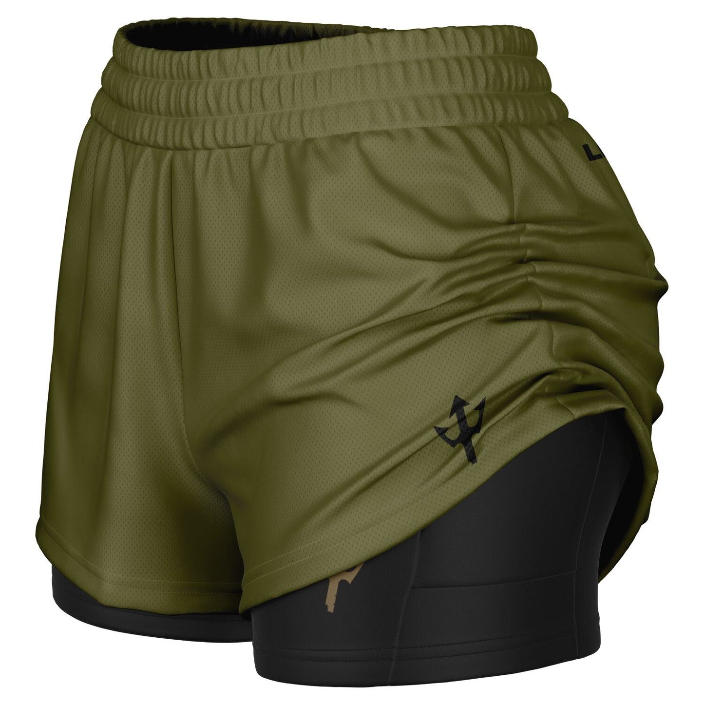 Women's LifeBy Khaki 2-in-1  Sports Shorts - LifeBy Fitness