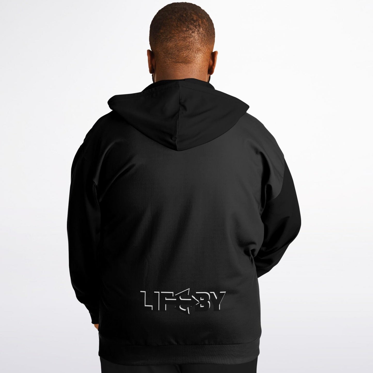 LifeBy Black Athletic Plus-size Ziphoodie - LifeBy Fitness