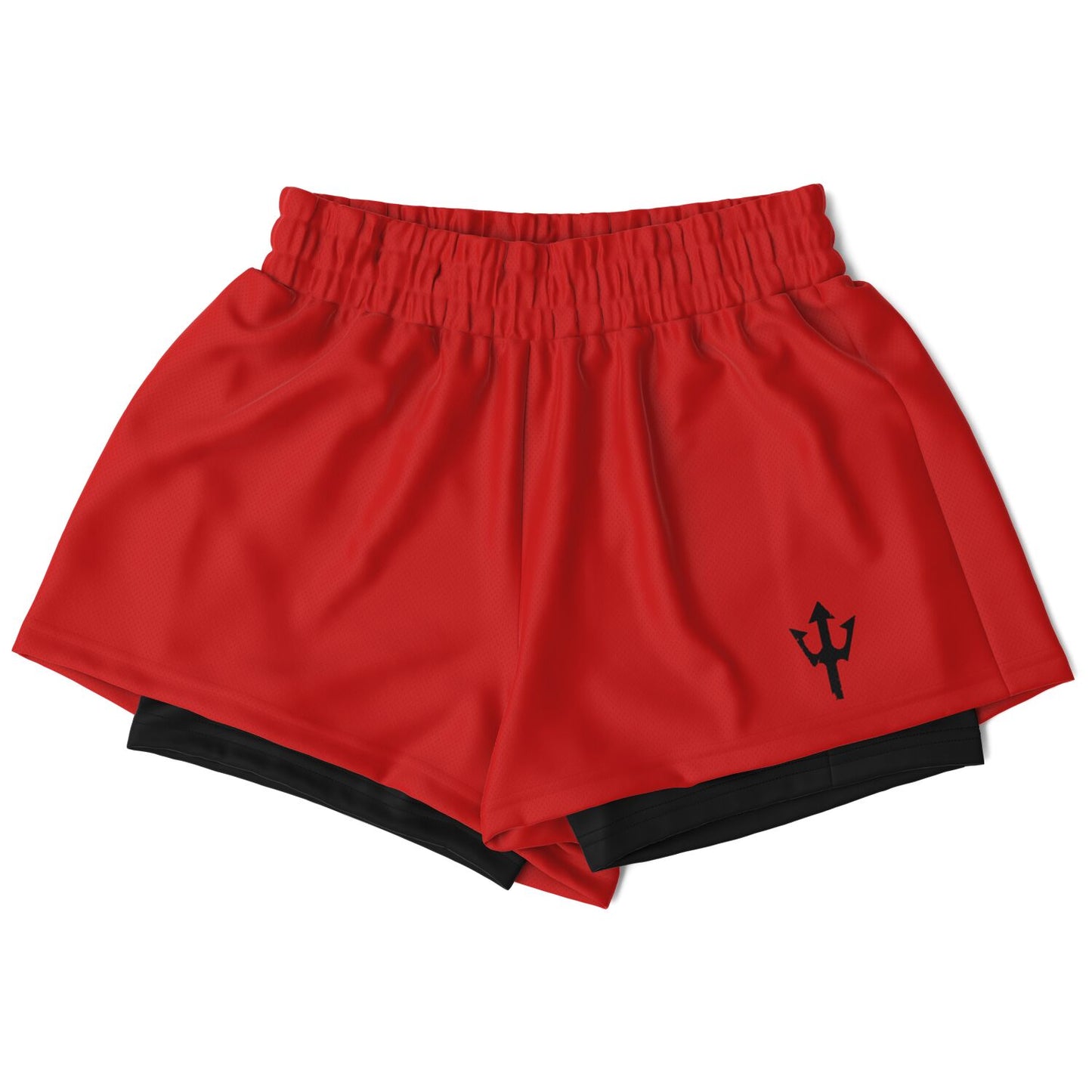 Women's LifeBy Red 2-in-1  Sports Shorts - LifeBy Fitness