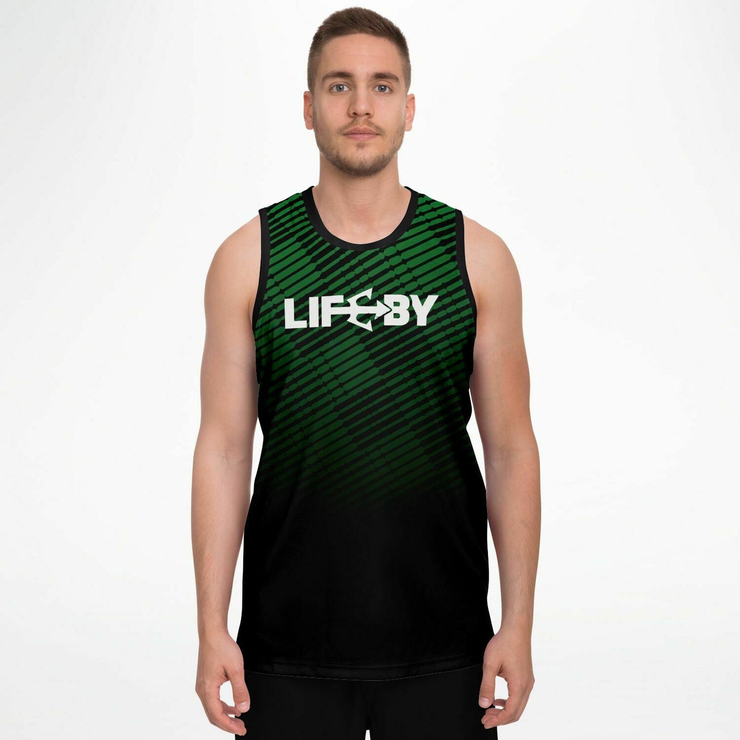 LifeBy Green Faded Basketball Jersey - LifeBy Fitness