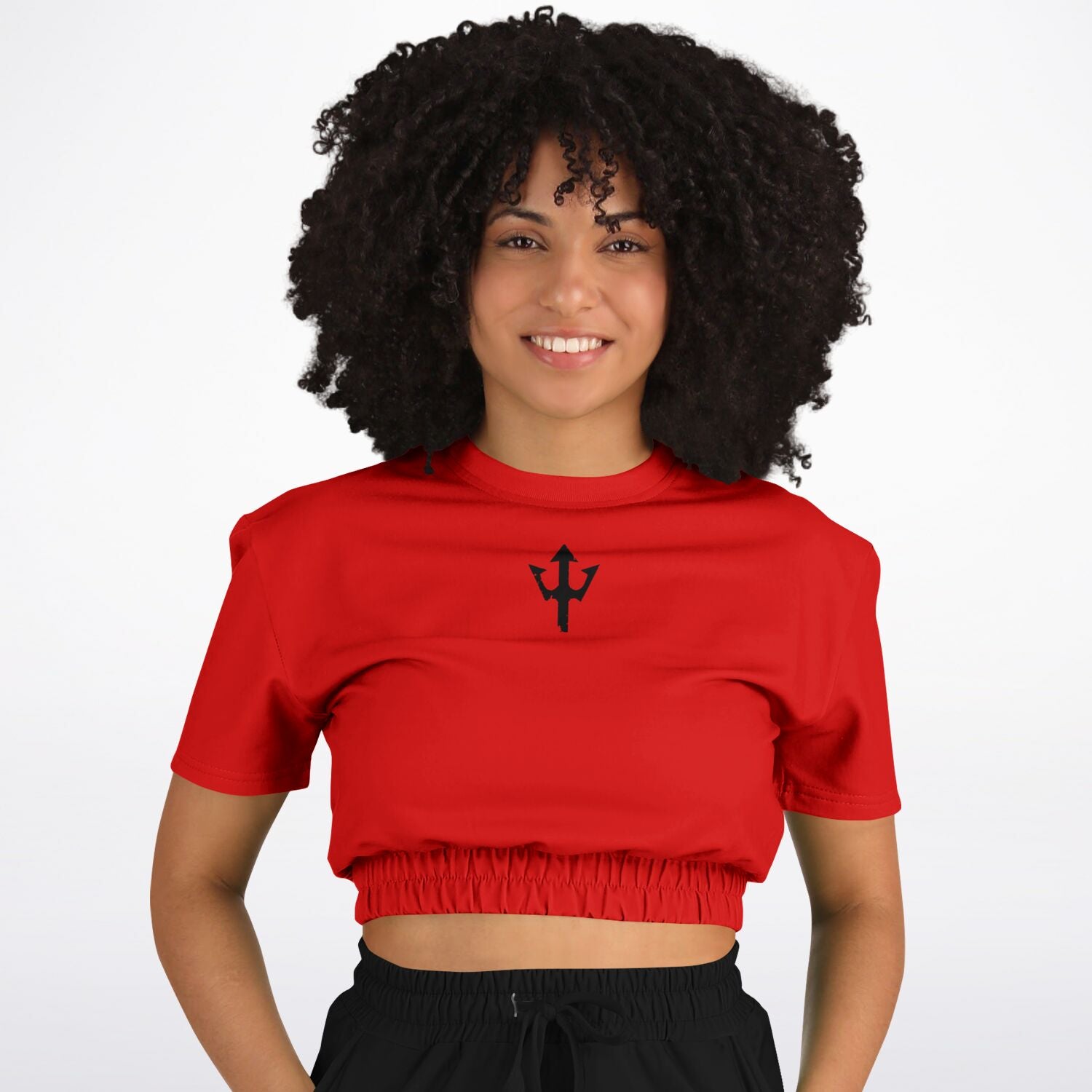 Women's LifeBy Red Athletic Cropped Sweatshirt - LifeBy Fitness