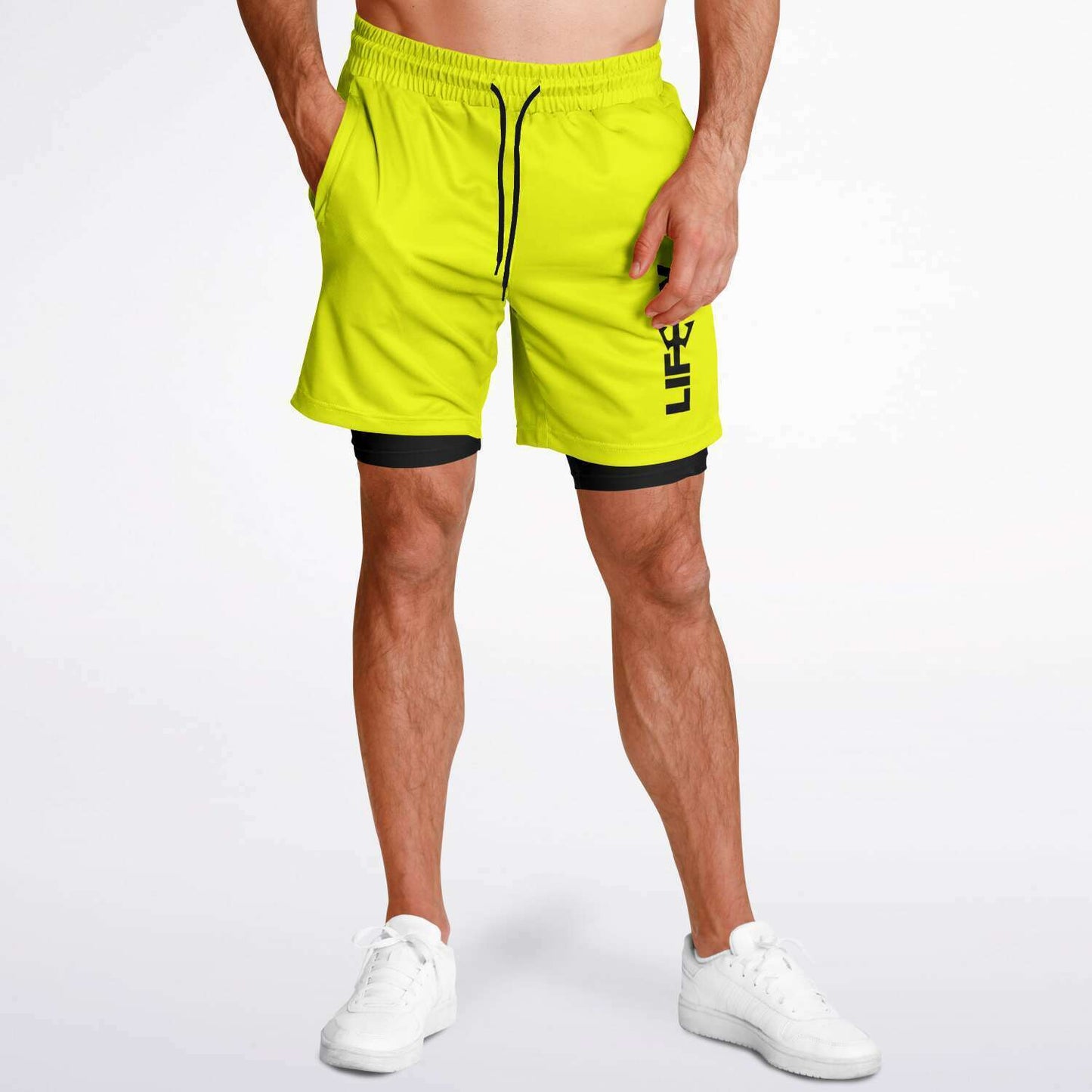 Men's LifeBy Yellow 2-in-1 Shorts - LifeBy Fitness