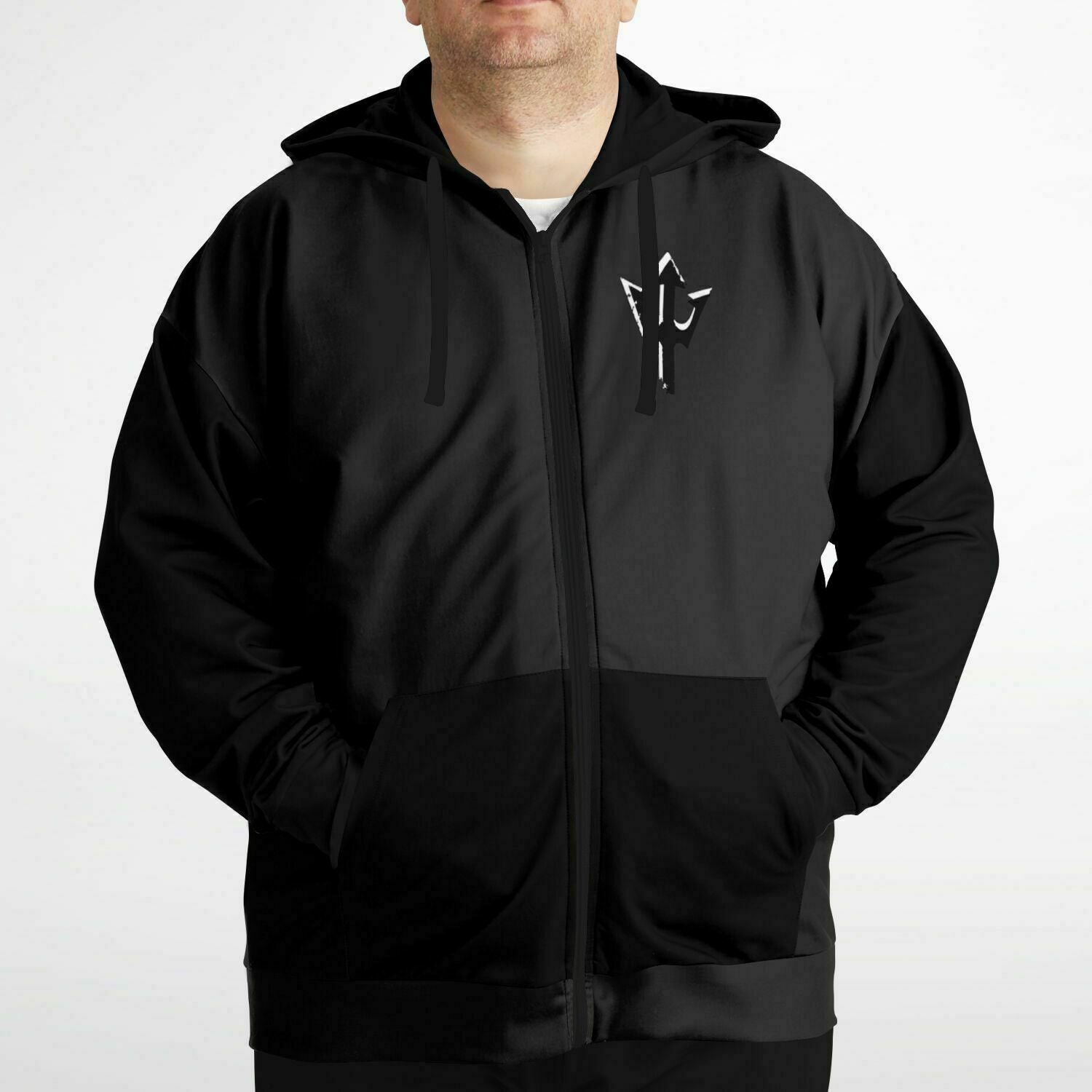 LifeBy Black Athletic Plus-size Ziphoodie - LifeBy Fitness