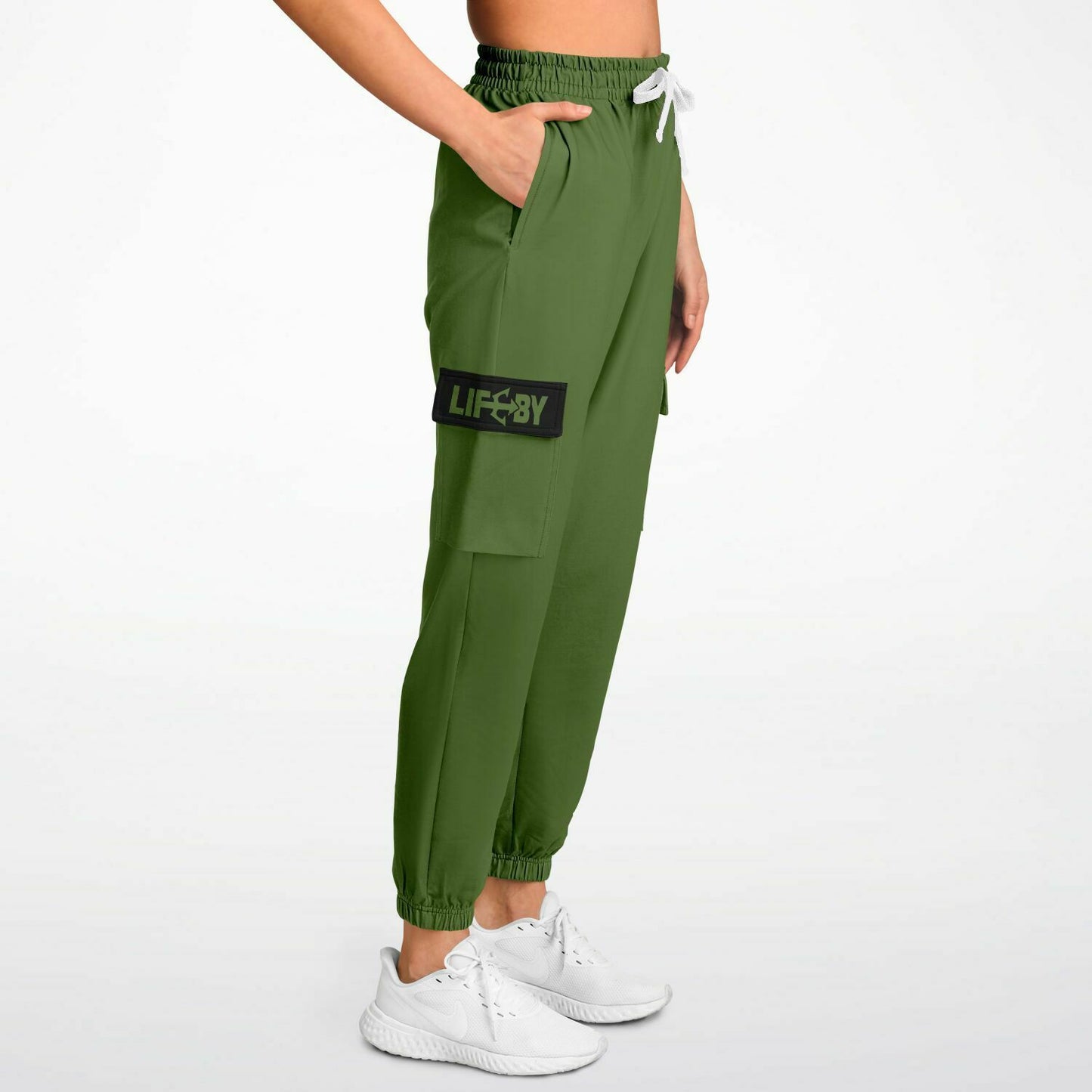 LifeBy Military Green Athletic Cargo Joggers - LifeBy Fitness