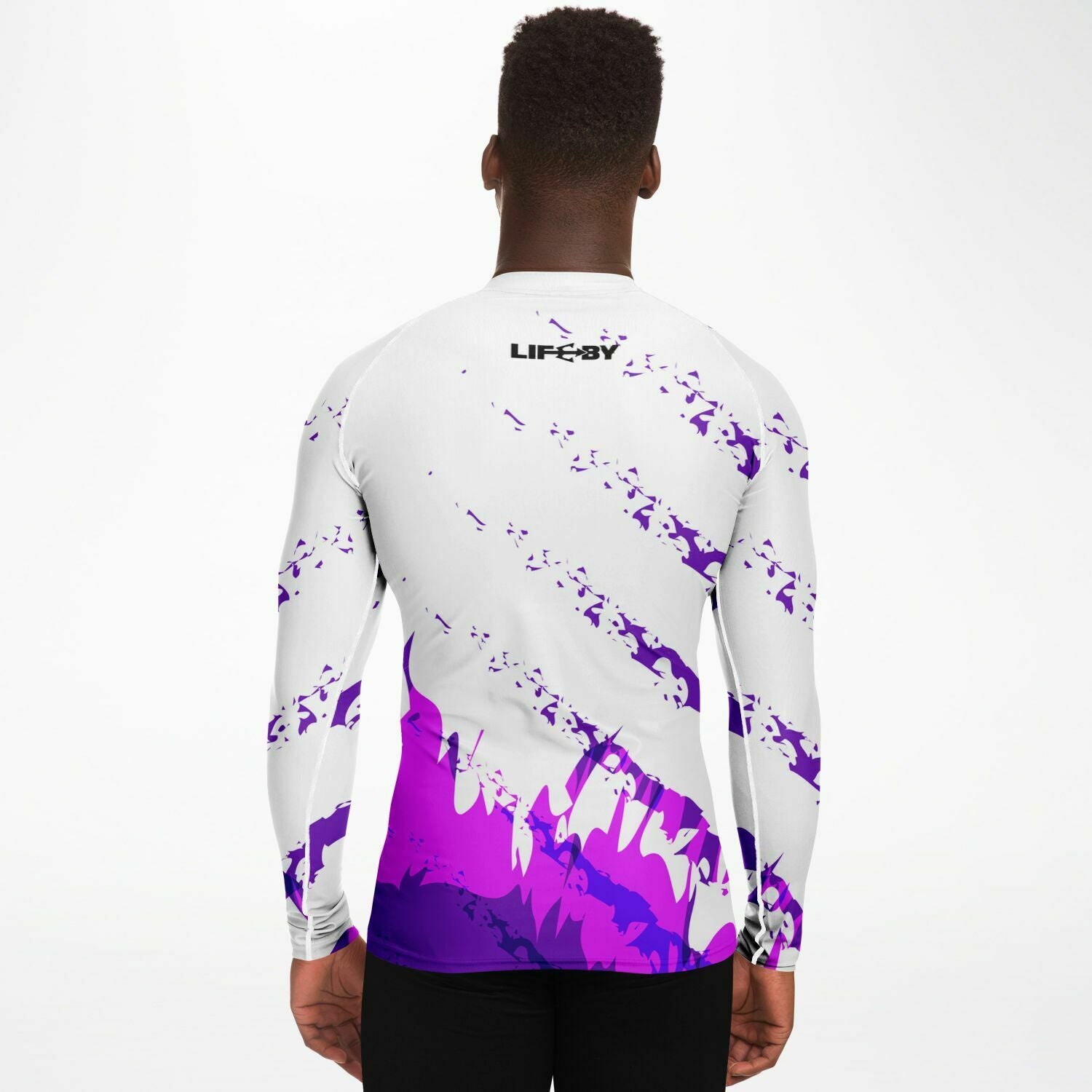 Men's LifeBy Purple Flame Rashguard - LifeBy Fitness