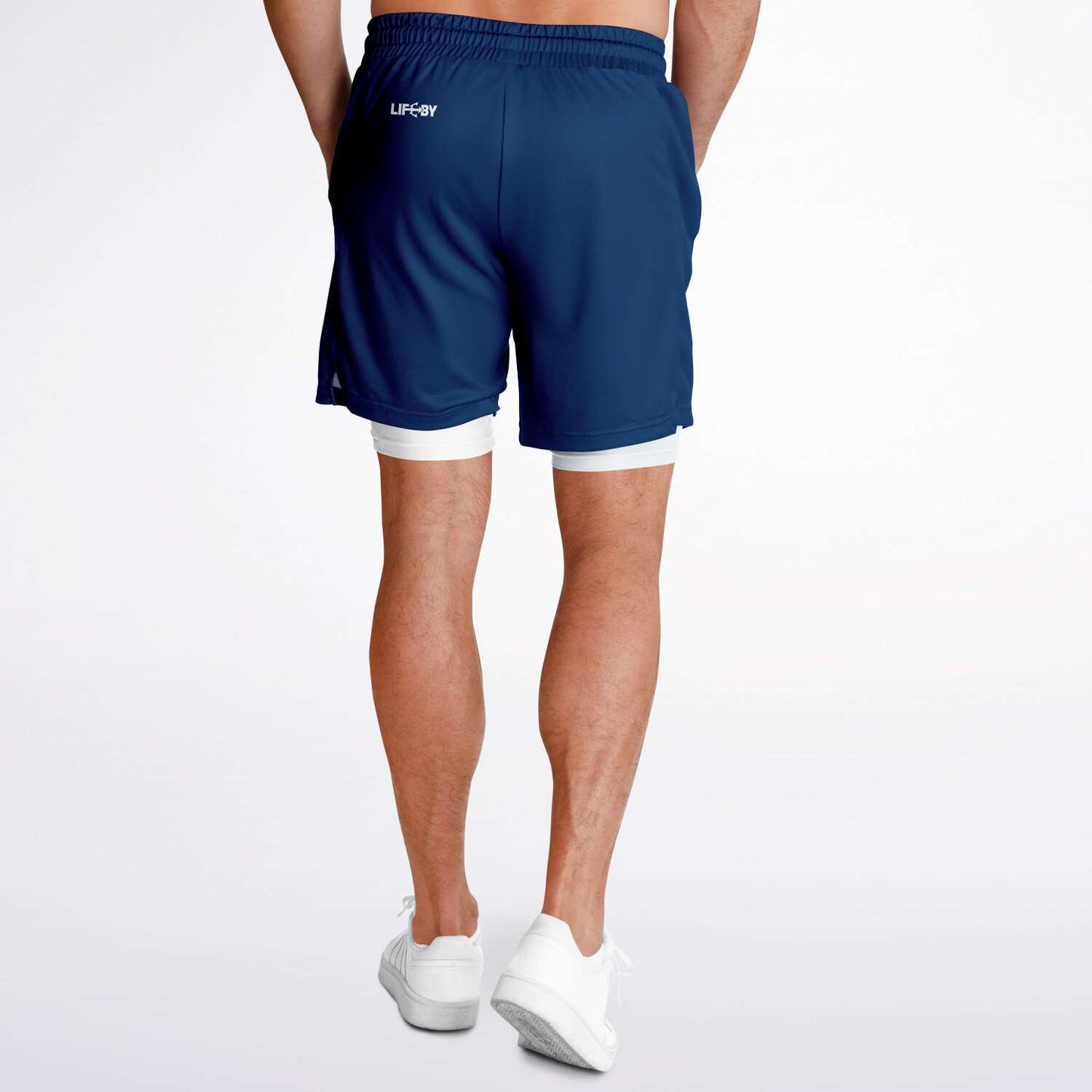 Men's LifeBy Navy Blue 2-in-1 Shorts - LifeBy Fitness