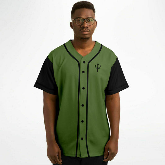 LifeBy Green On Black Baseball Jersey