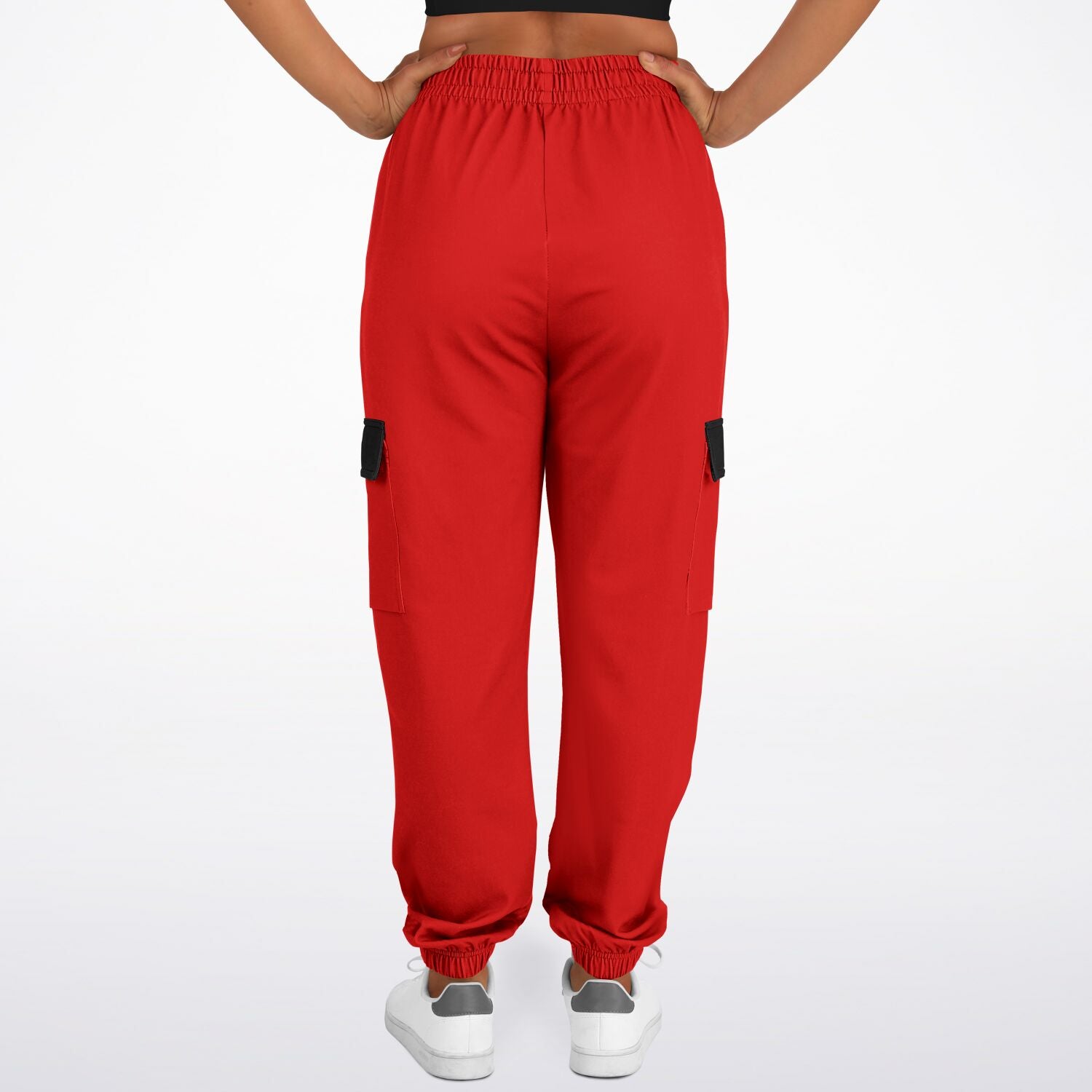 LifeBy Red Athletic Cargo Joggers - LifeBy Fitness