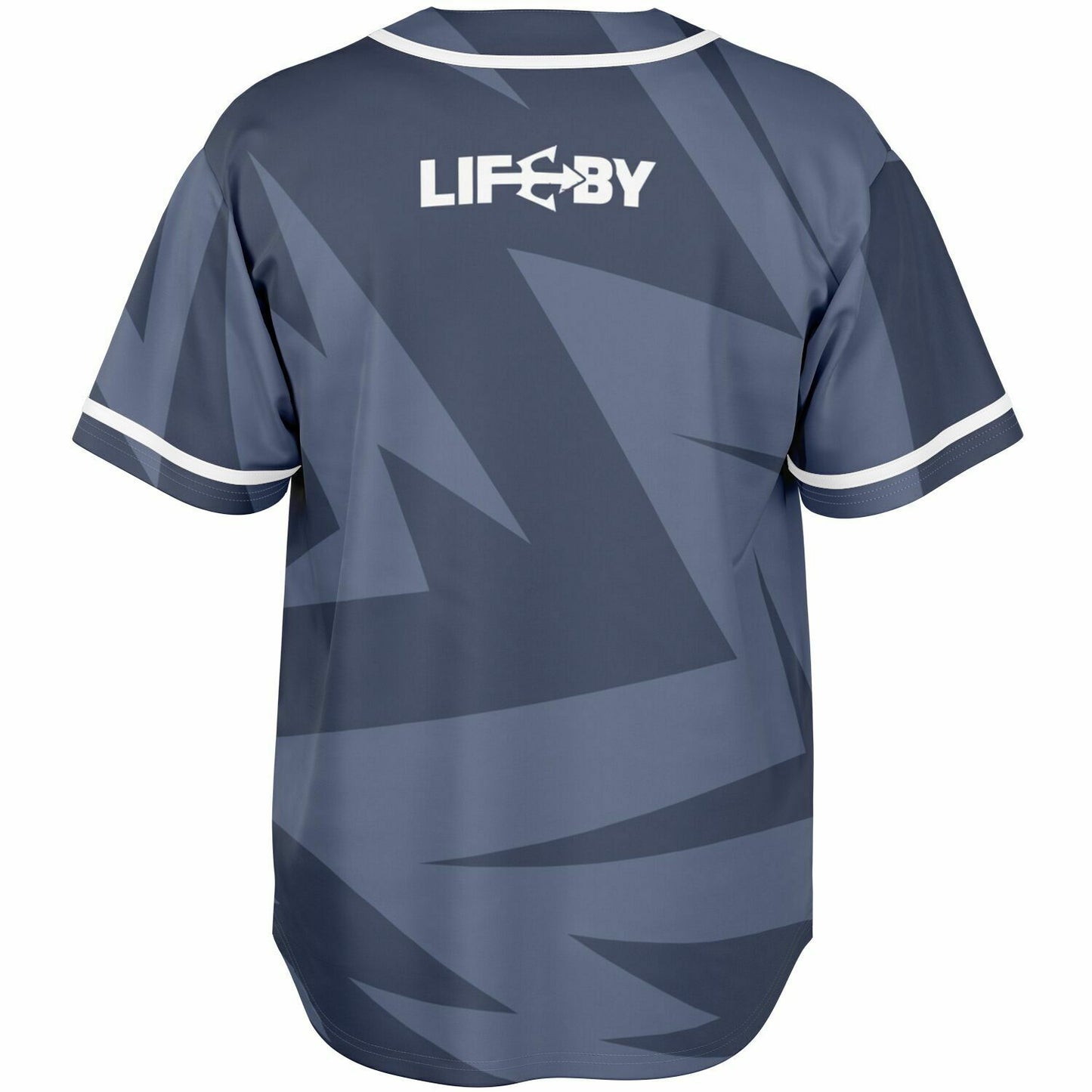 LifeBy Blue Abstract Baseball Jersey