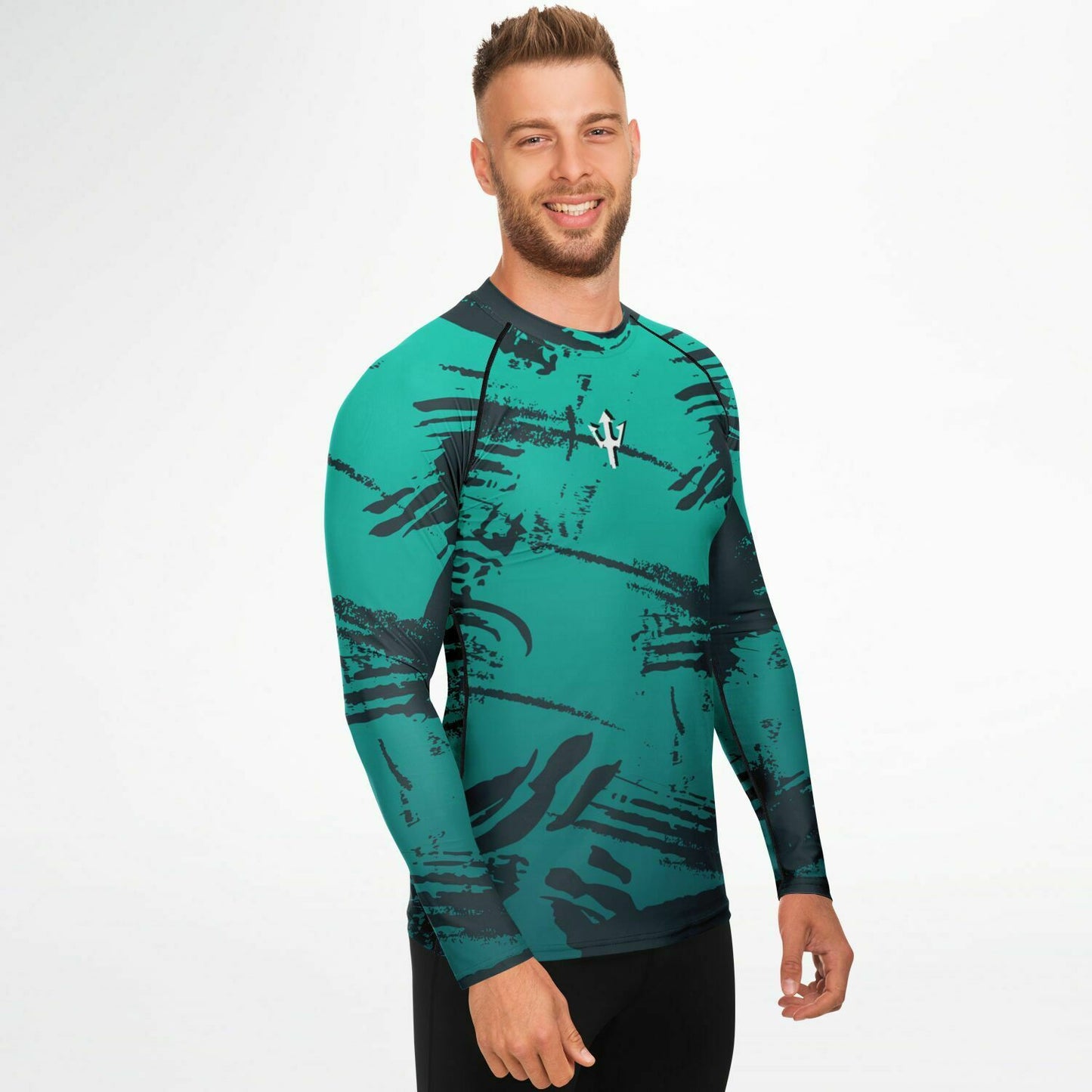 Men's LifeBy Blue Abstract Rashguard - LifeBy Fitness