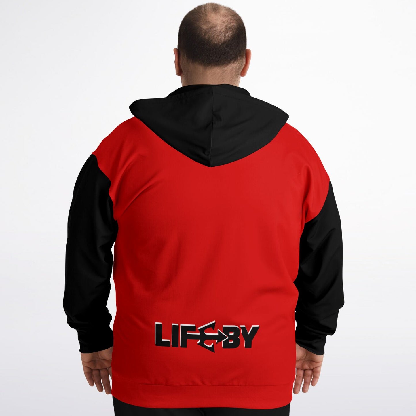 LifeBy Red Athletic Plus-size Ziphoodie - LifeBy Fitness