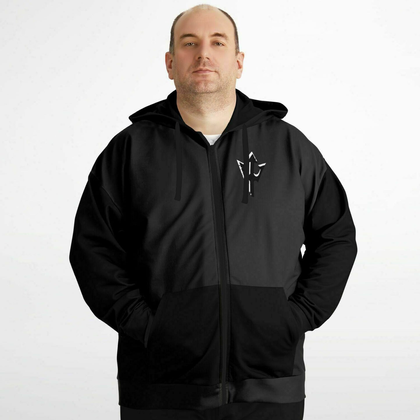 LifeBy Black Athletic Plus-size Ziphoodie - LifeBy Fitness