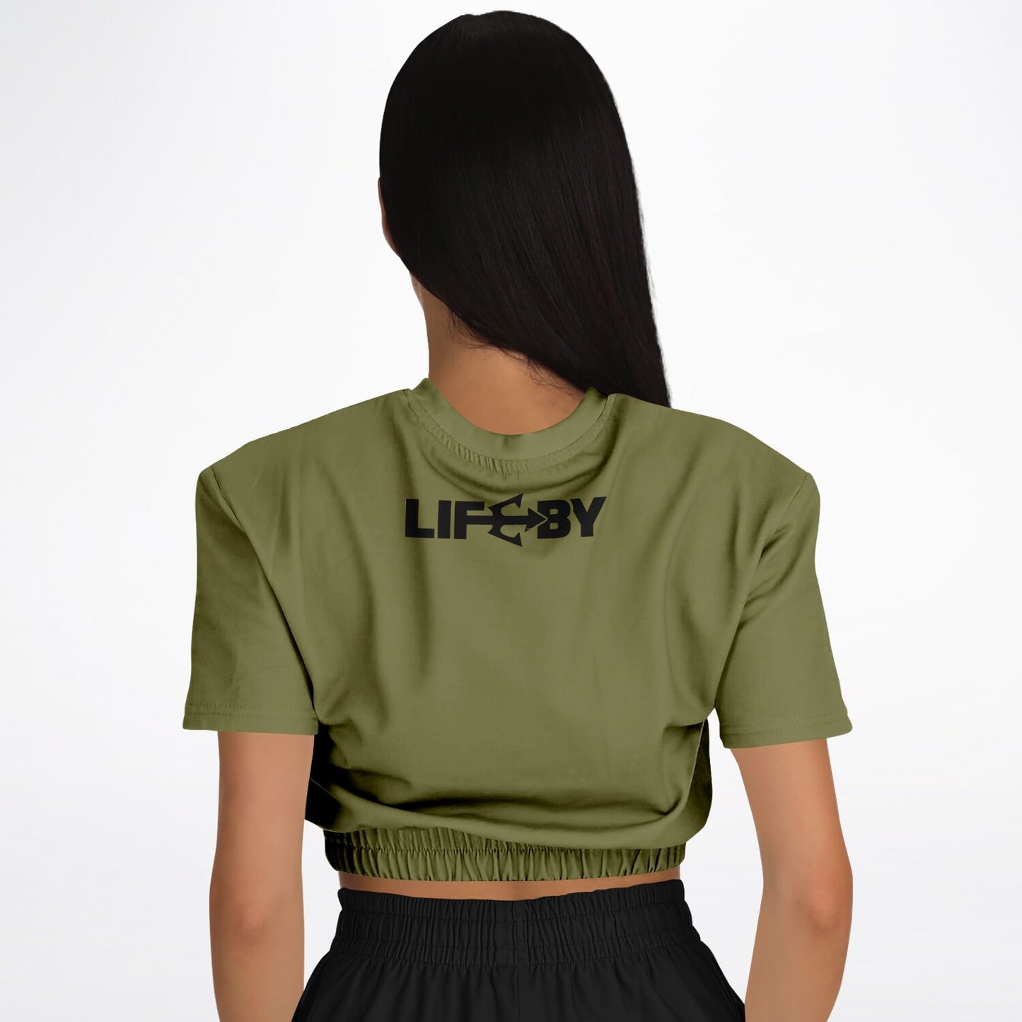 Women's LifeBy Khaki Athletic Cropped Sweatshirt - LifeBy Fitness