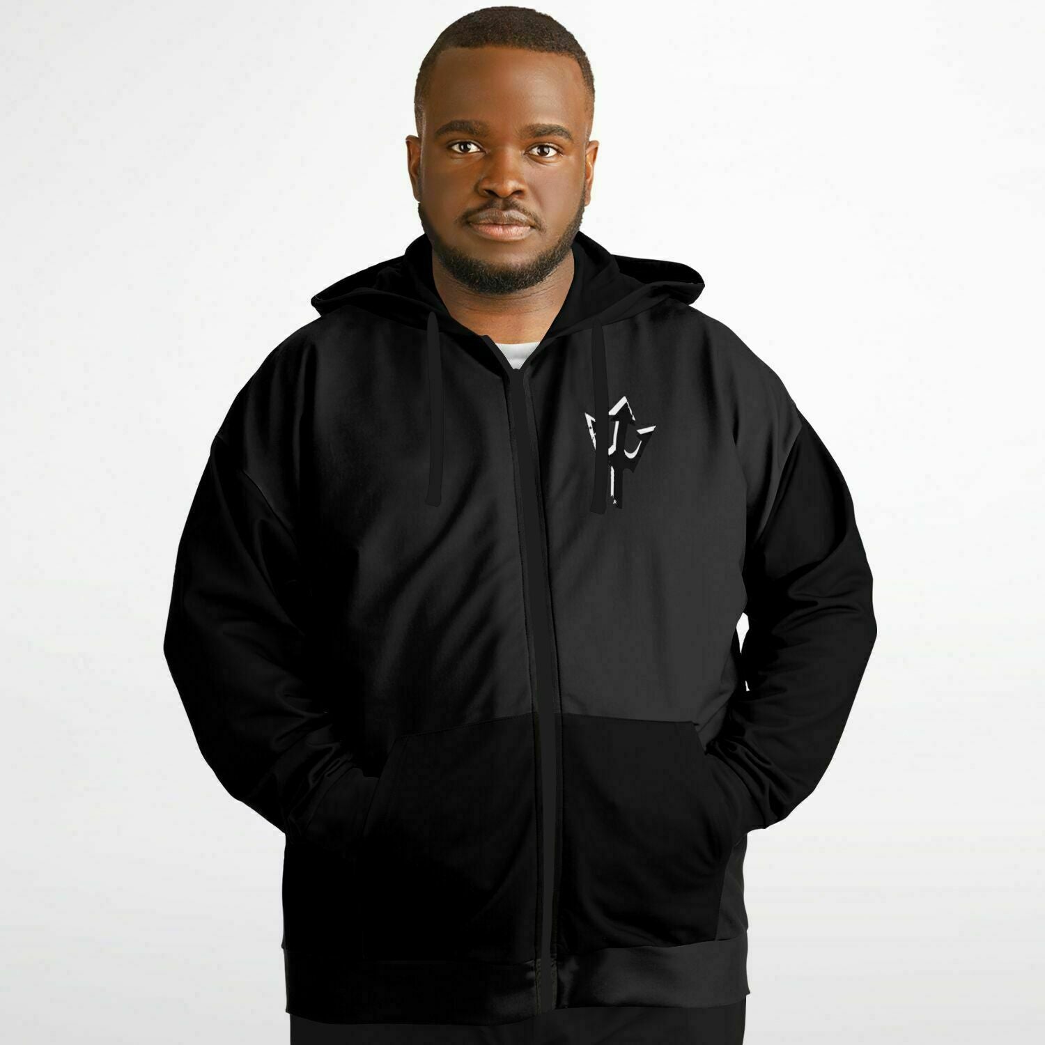 LifeBy Black Athletic Plus-size Ziphoodie - LifeBy Fitness