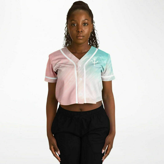 Women's LifeBy Cotton Candy Cropped Baseball Jersey - LifeBy Fitness