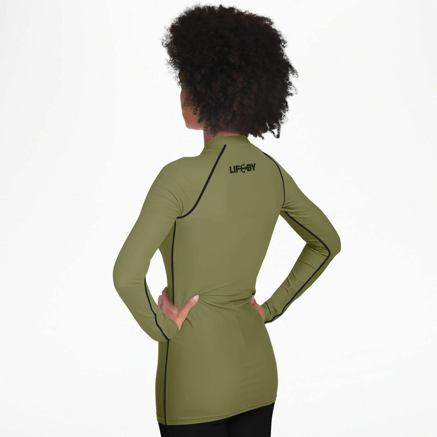 Women's LifeBy Khaki Rashguard - LifeBy Fitness