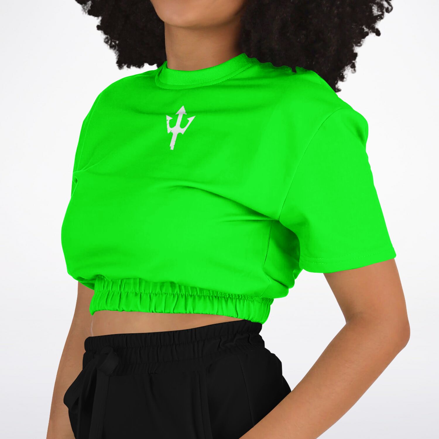 Women's LifeBy Viper Green Athletic Cropped Sweatshirt - LifeBy Fitness