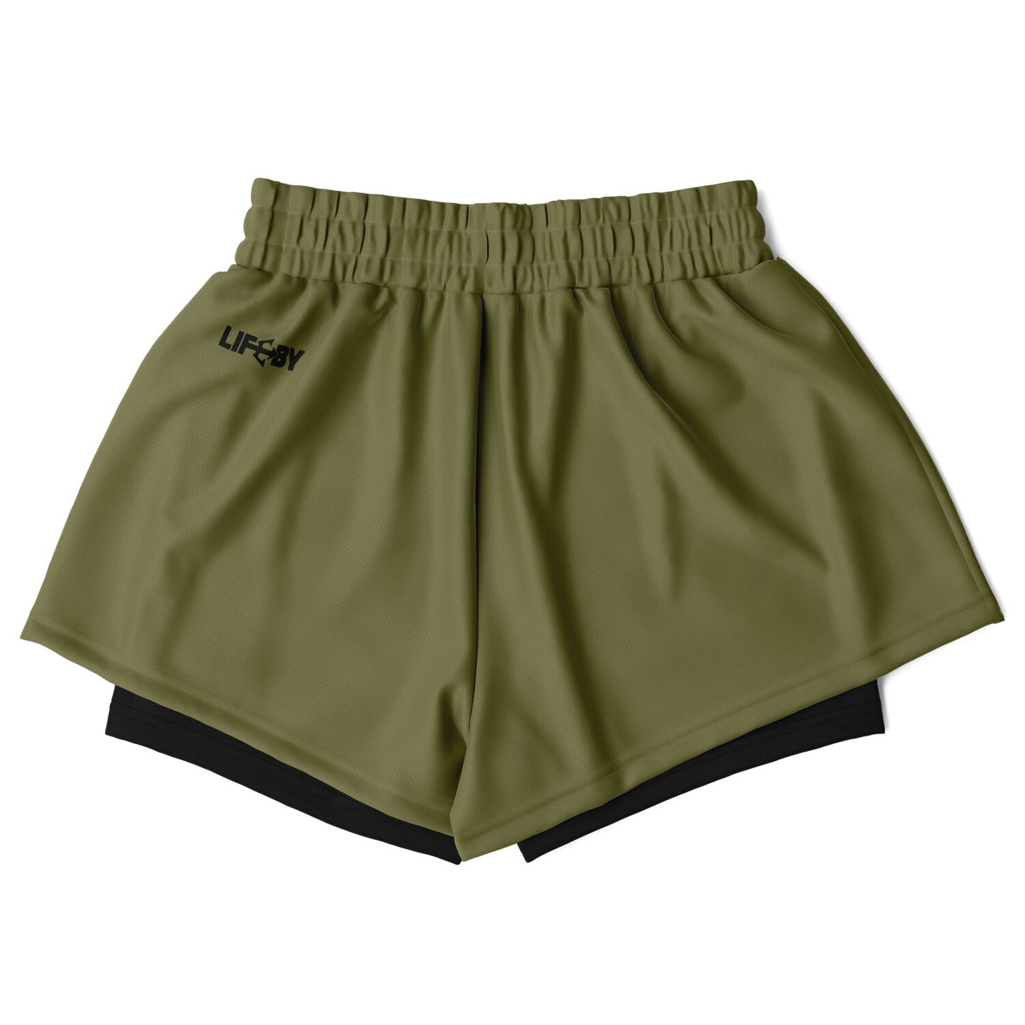 Women's LifeBy Khaki 2-in-1  Sports Shorts - LifeBy Fitness