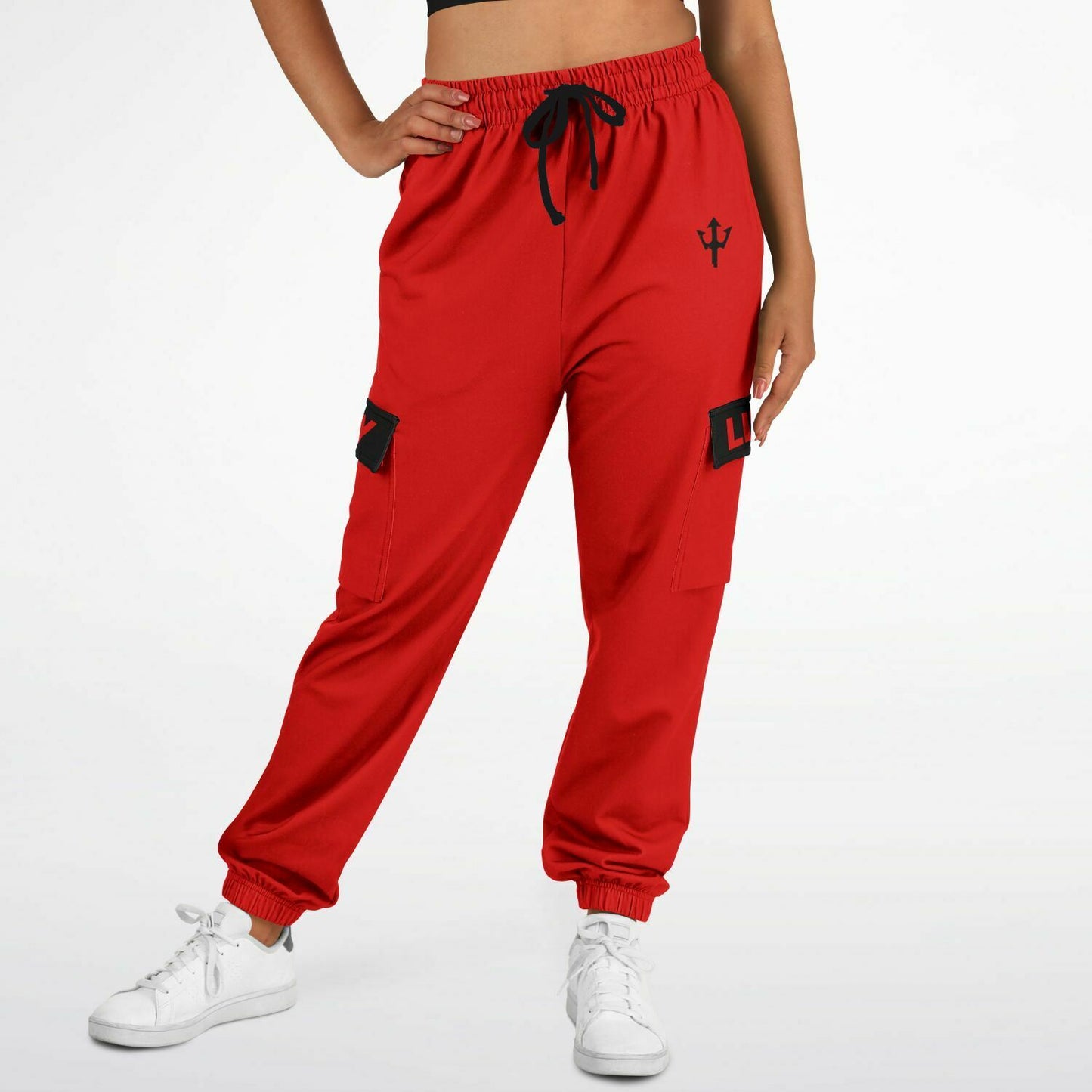 LifeBy Red Athletic Cargo Joggers - LifeBy Fitness