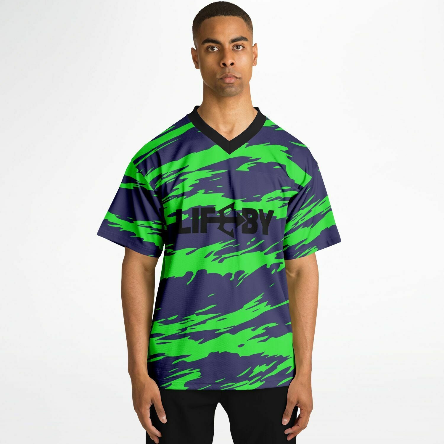 LifeBy Green-Blue Sports Jersey - LifeBy Fitness