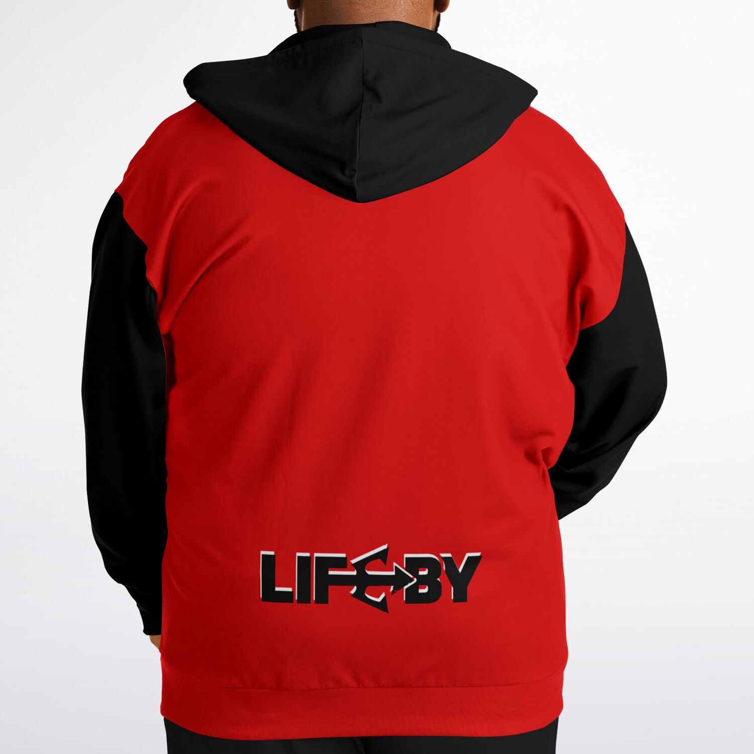 LifeBy Red Athletic Plus-size Ziphoodie - LifeBy Fitness