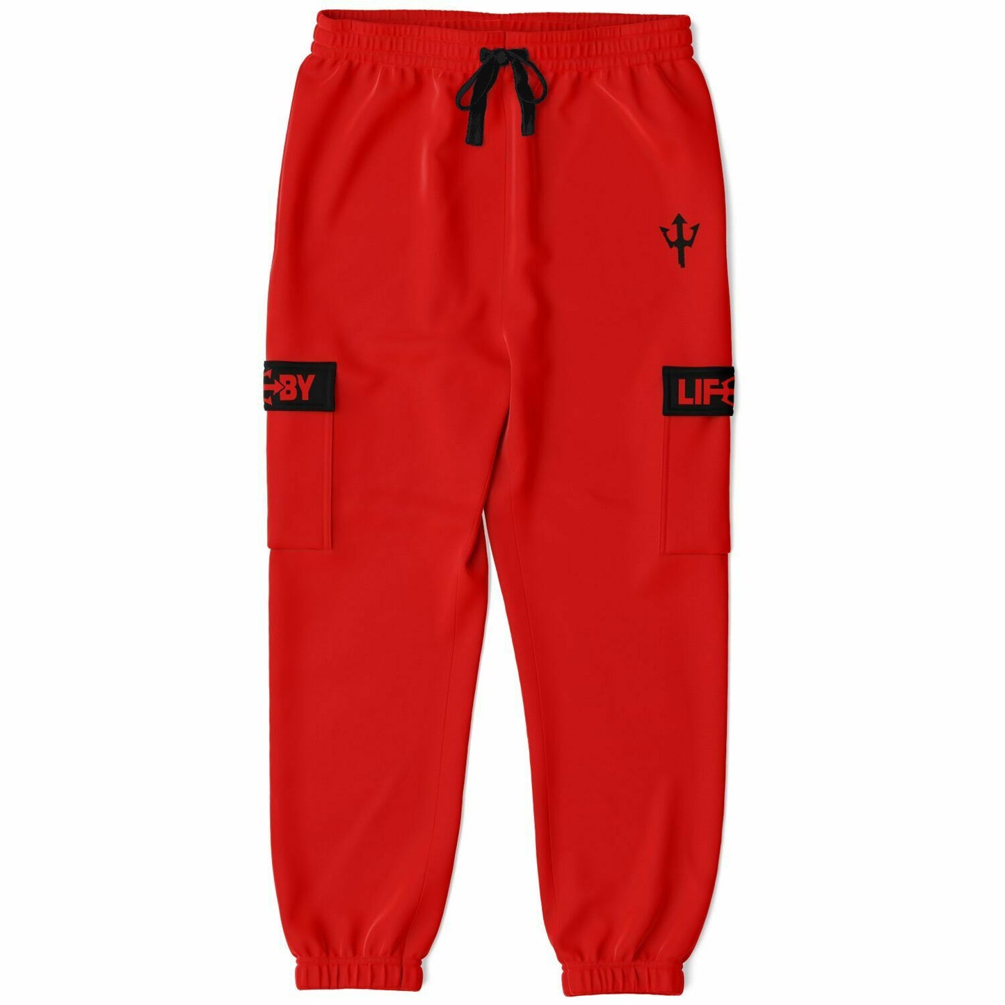 LifeBy Red Athletic Cargo Joggers - LifeBy Fitness