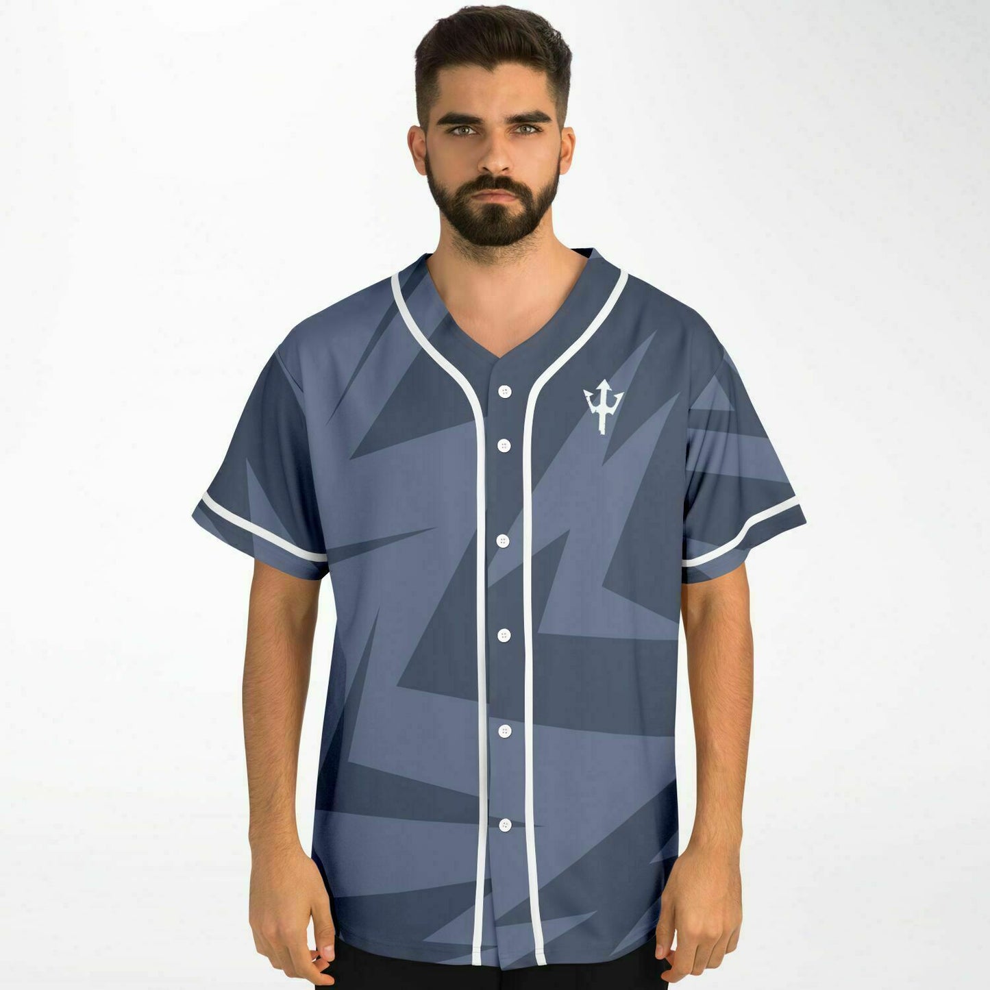 LifeBy Blue Abstract Baseball Jersey