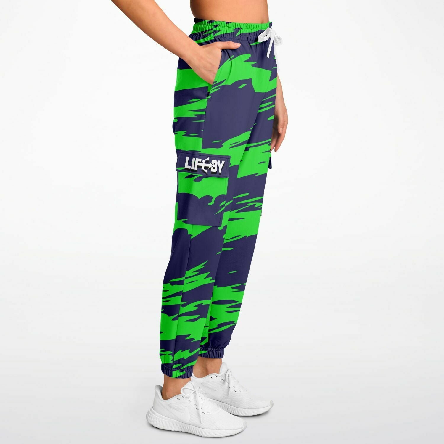 LifeBy Blue-Green Athletic Cargo Joggers - LifeBy Fitness