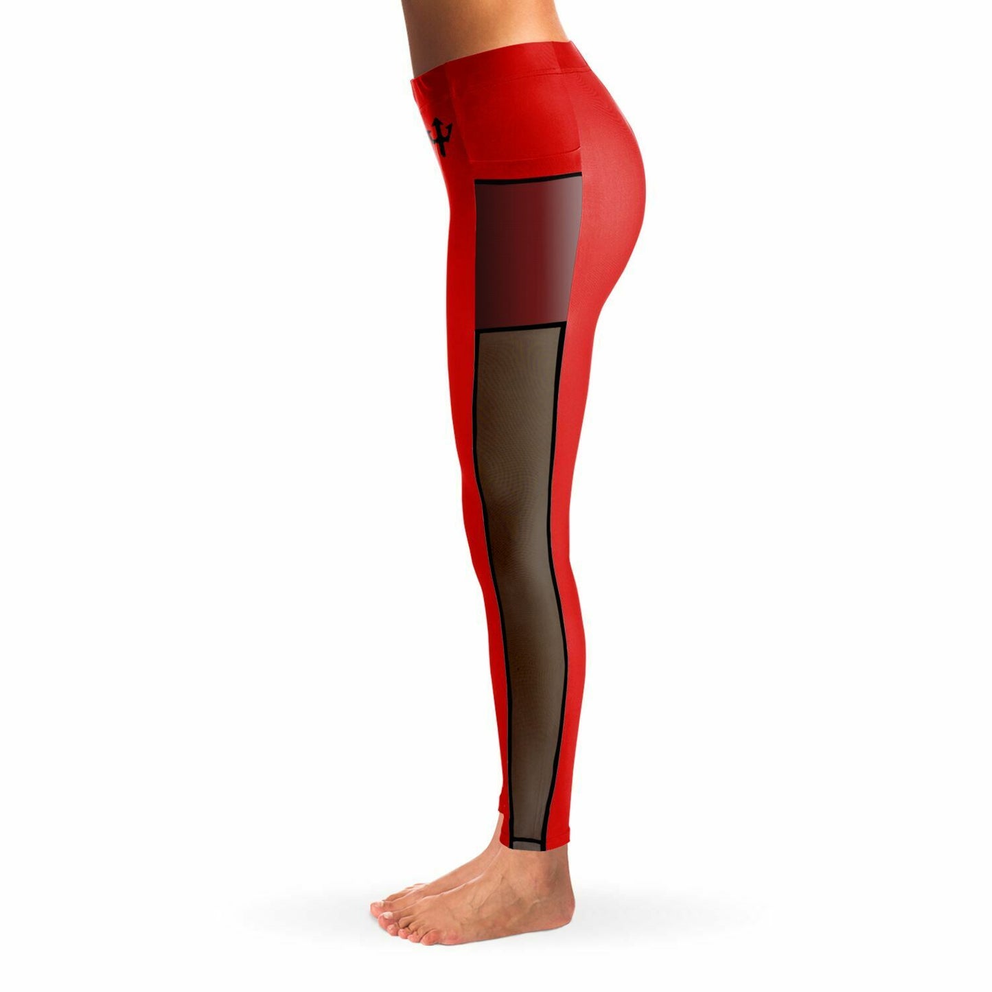 Women's LifeBy Red Mesh Pocket Legging