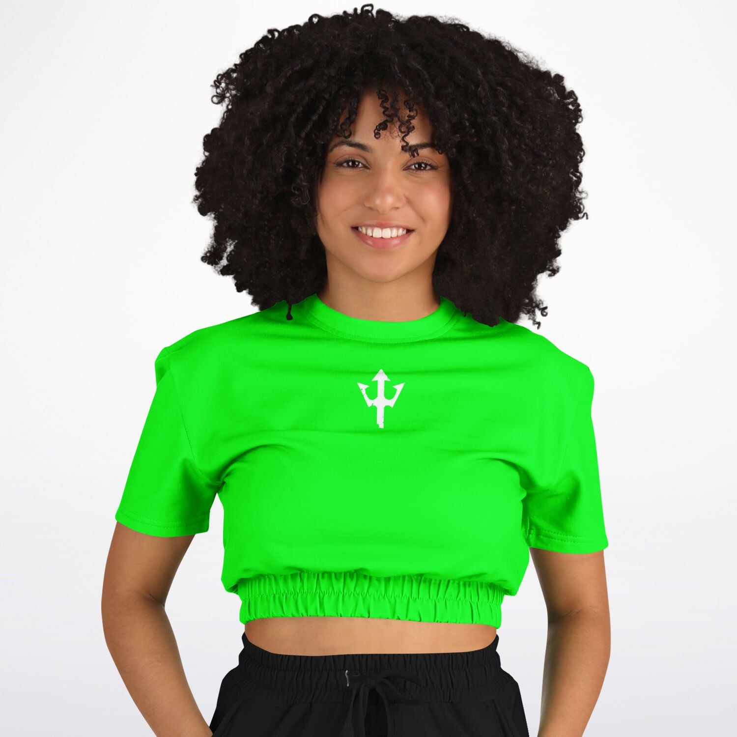 Women's LifeBy Viper Green Athletic Cropped Sweatshirt - LifeBy Fitness