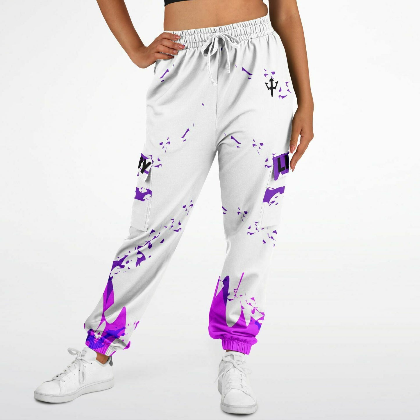 LifeBy Purple Splash Athletic Cargo Joggers - LifeBy Fitness