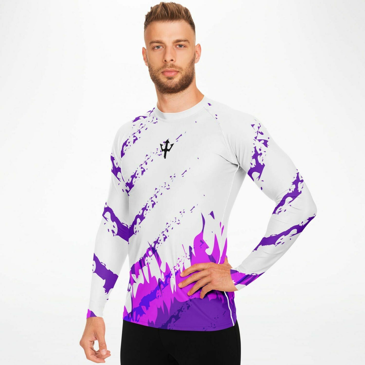 Men's LifeBy Purple Flame Rashguard - LifeBy Fitness