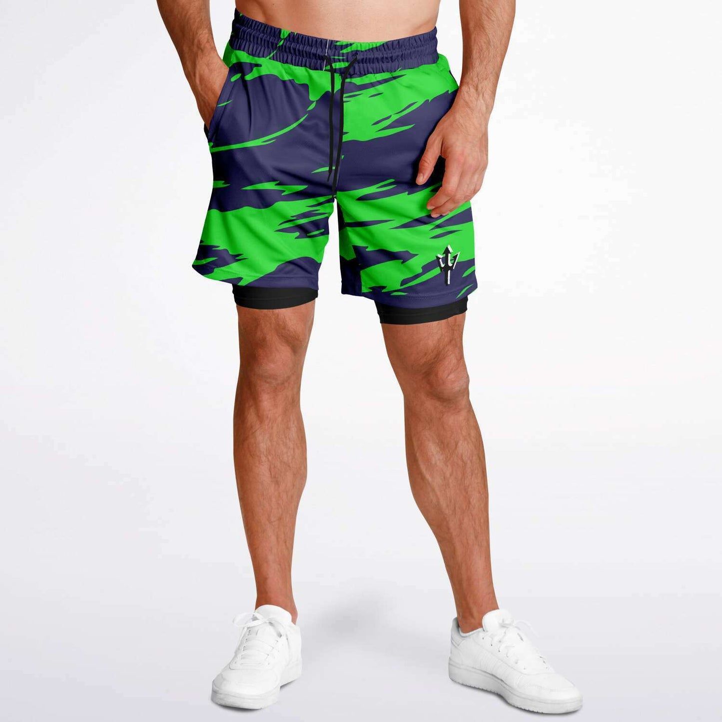 Men's LifeBy Blue-Green 2-in-1 Shorts - LifeBy Fitness