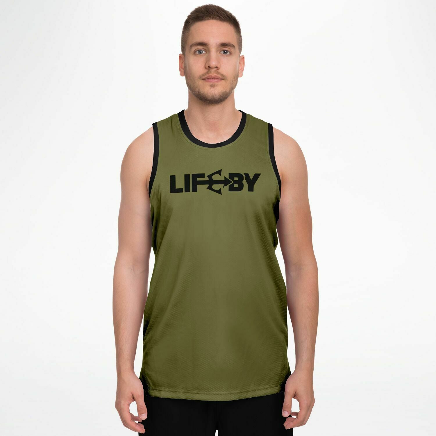 LifeBy Khaki Basketball Jersey - LifeBy Fitness