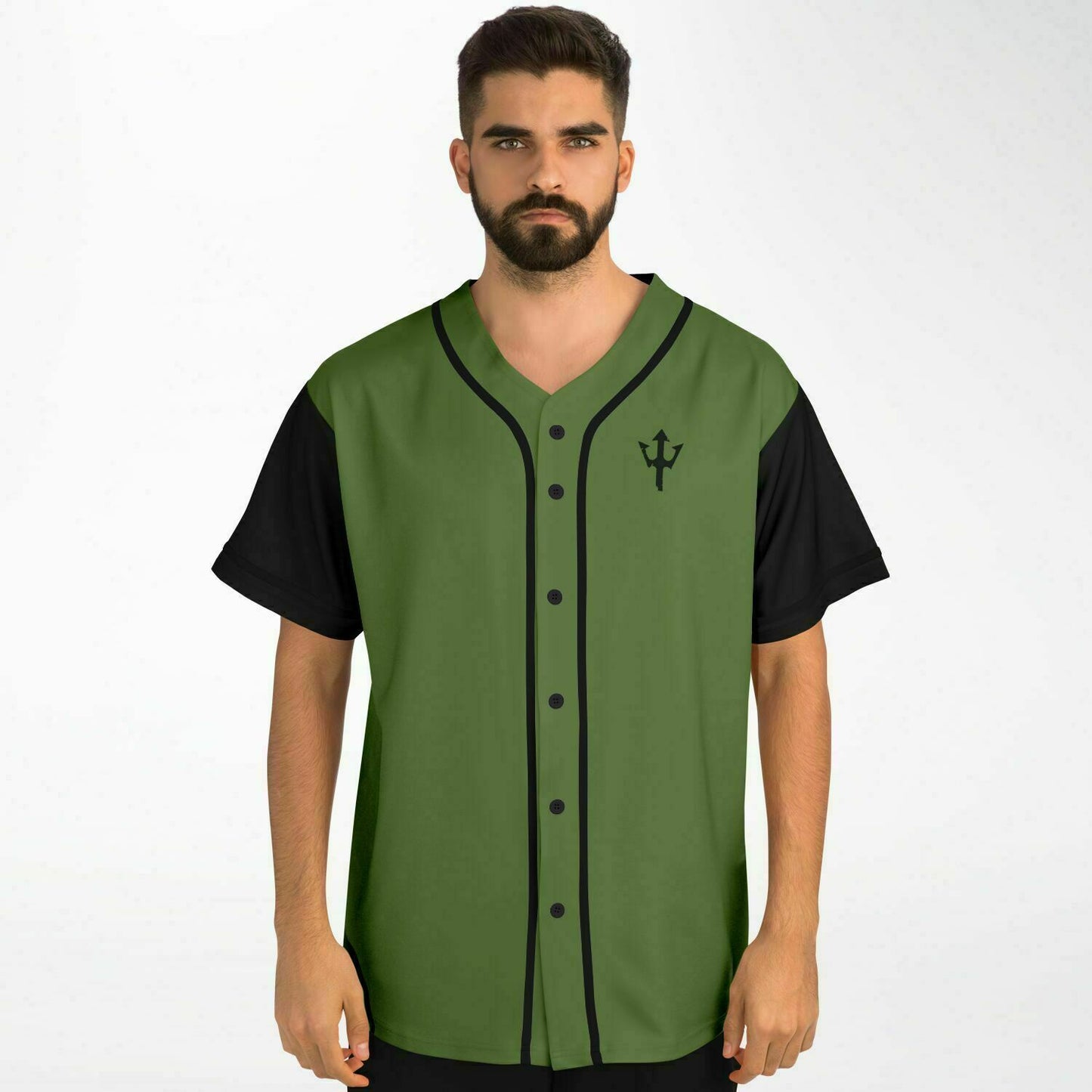 LifeBy Green On Black Baseball Jersey