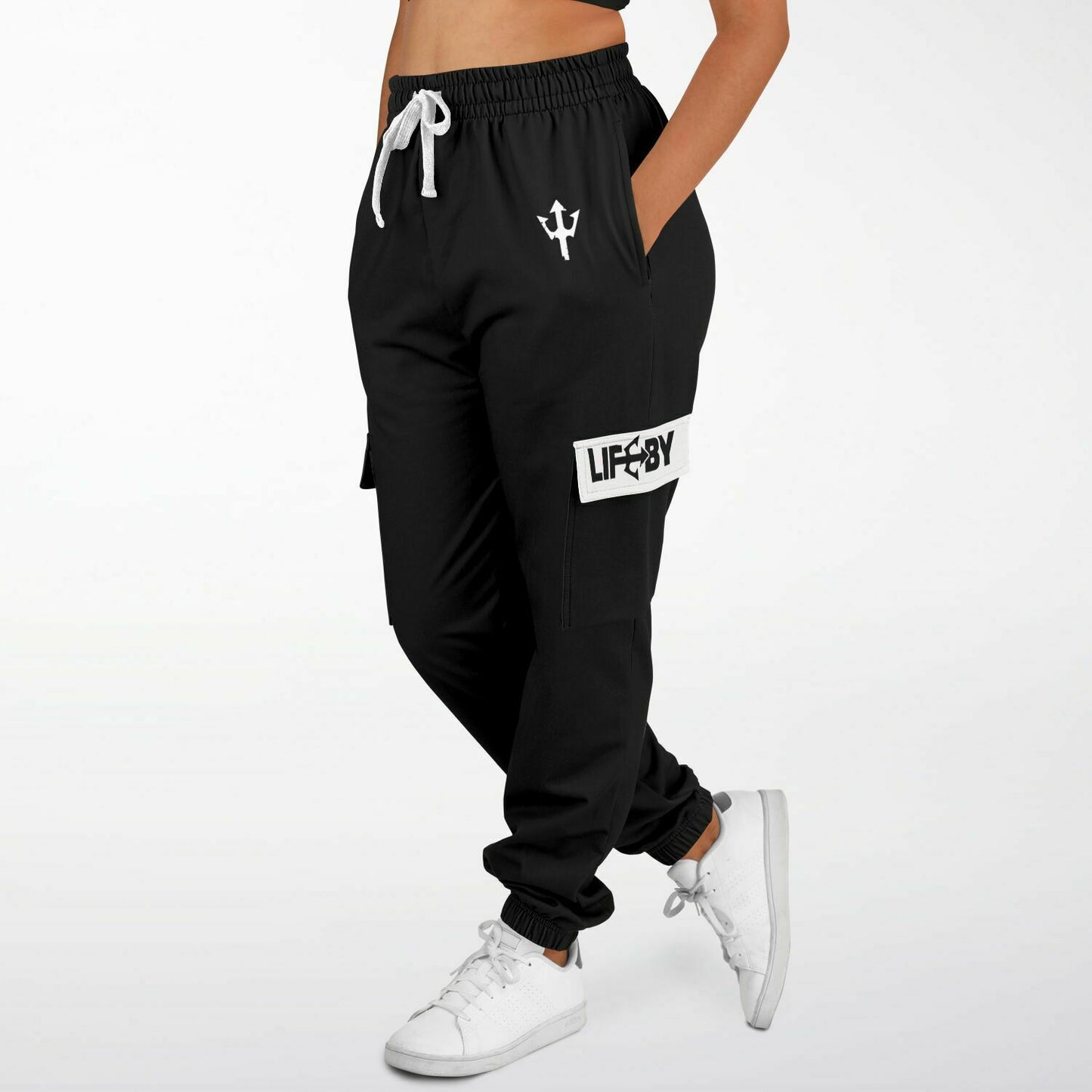 LifeBy Black Athletic Cargo Joggers - LifeBy Fitness