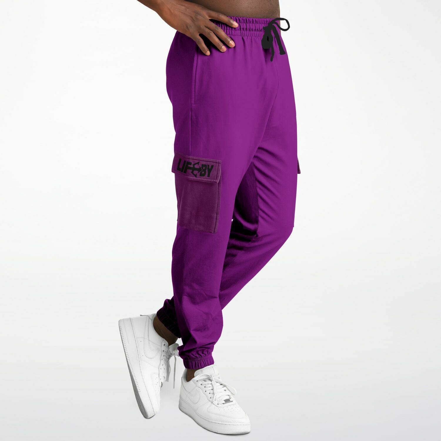 LifeBy Purple Athletic Cargo Joggers - LifeBy Fitness