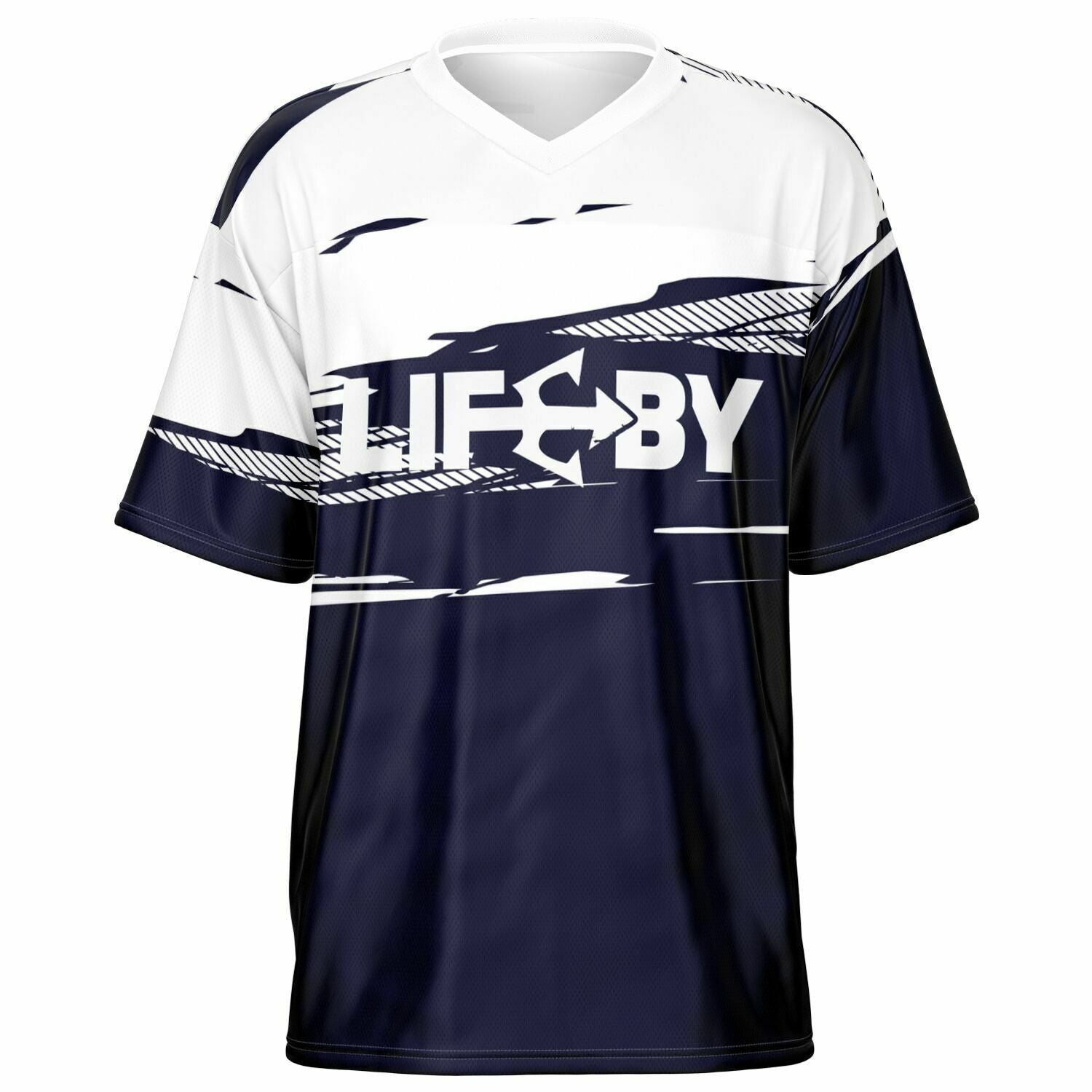 LifeBy Blue-White Sports Jersey - LifeBy Fitness