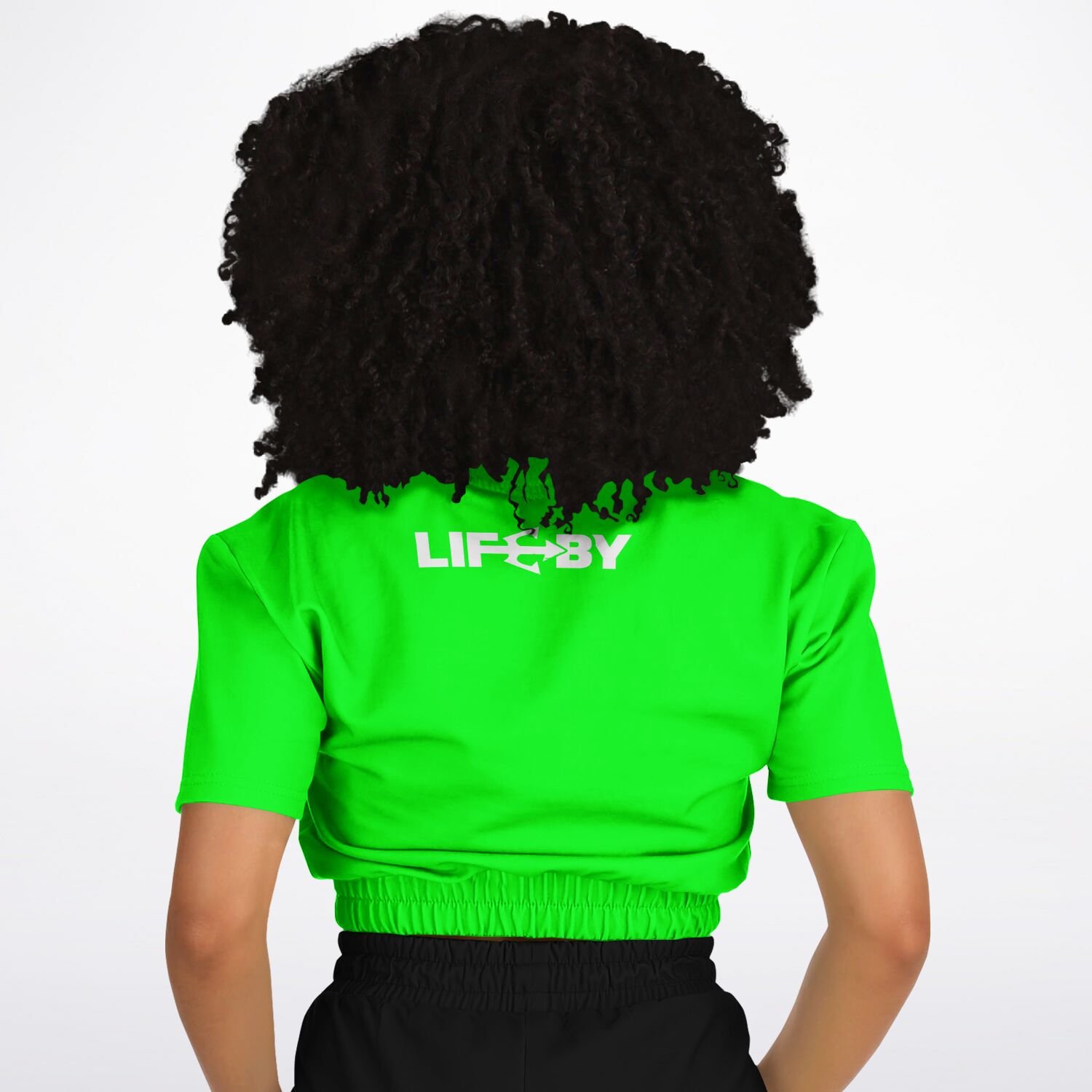 Women's LifeBy Viper Green Athletic Cropped Sweatshirt - LifeBy Fitness