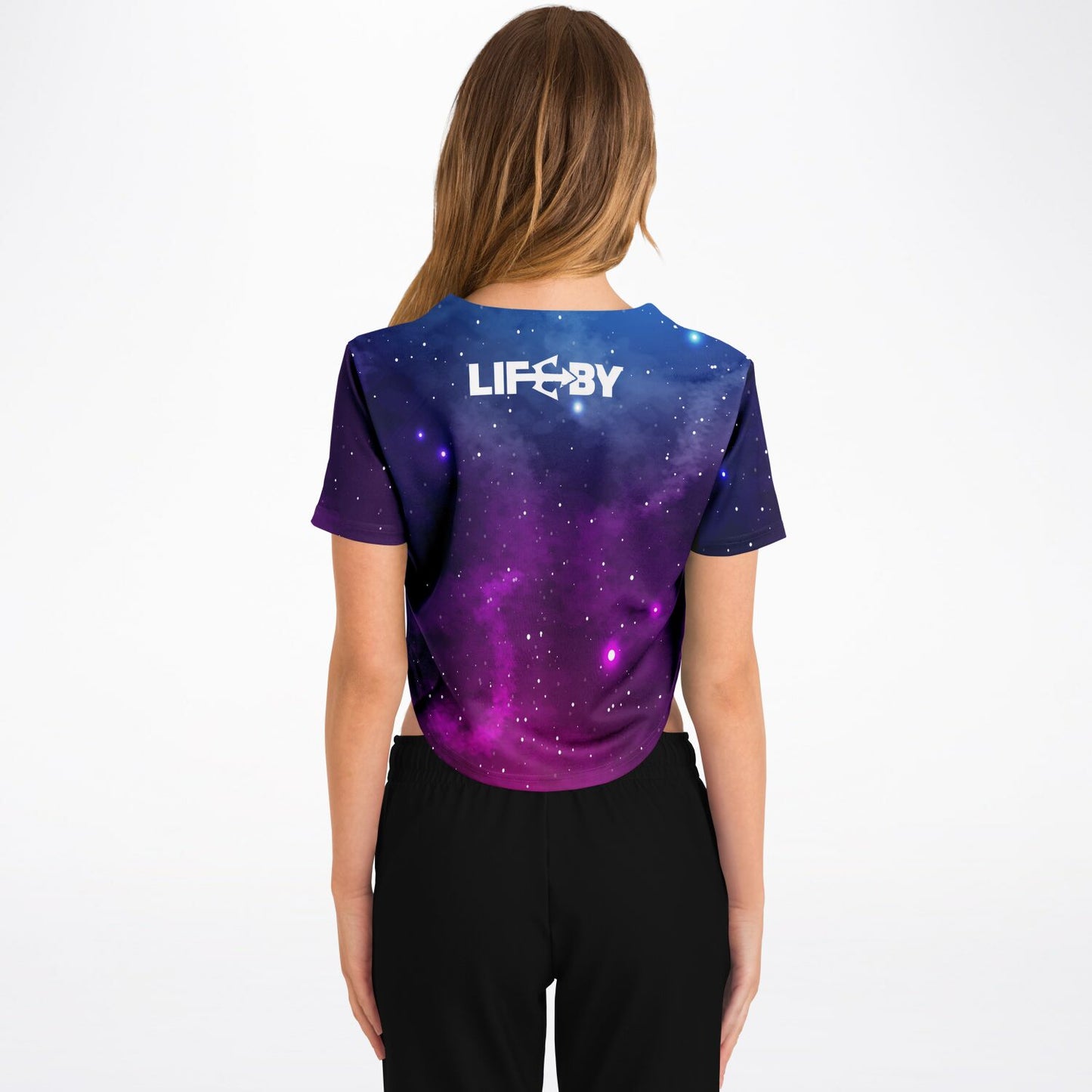 Women's LifeBy Night Sky Cropped Baseball Jersey - LifeBy Fitness