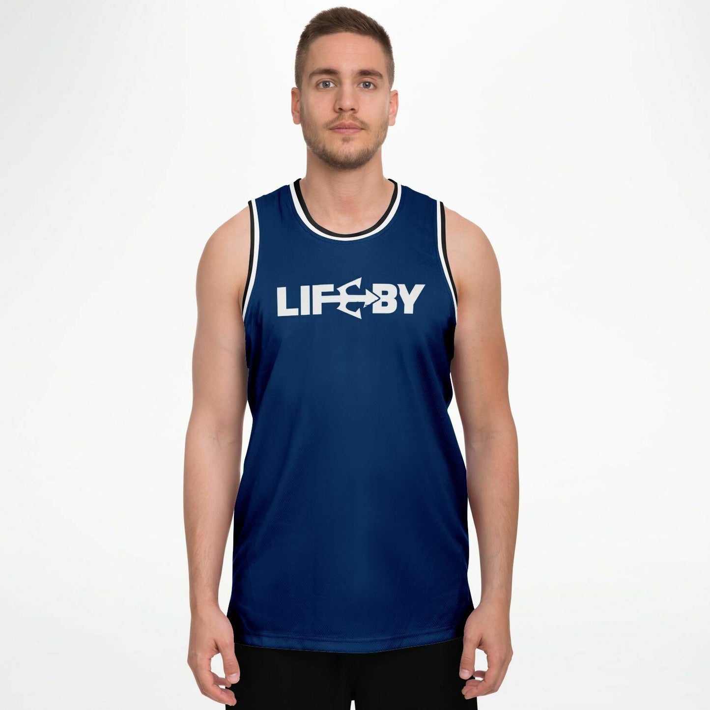 LifeBy Navy Blue  Basketball Jersey - LifeBy Fitness